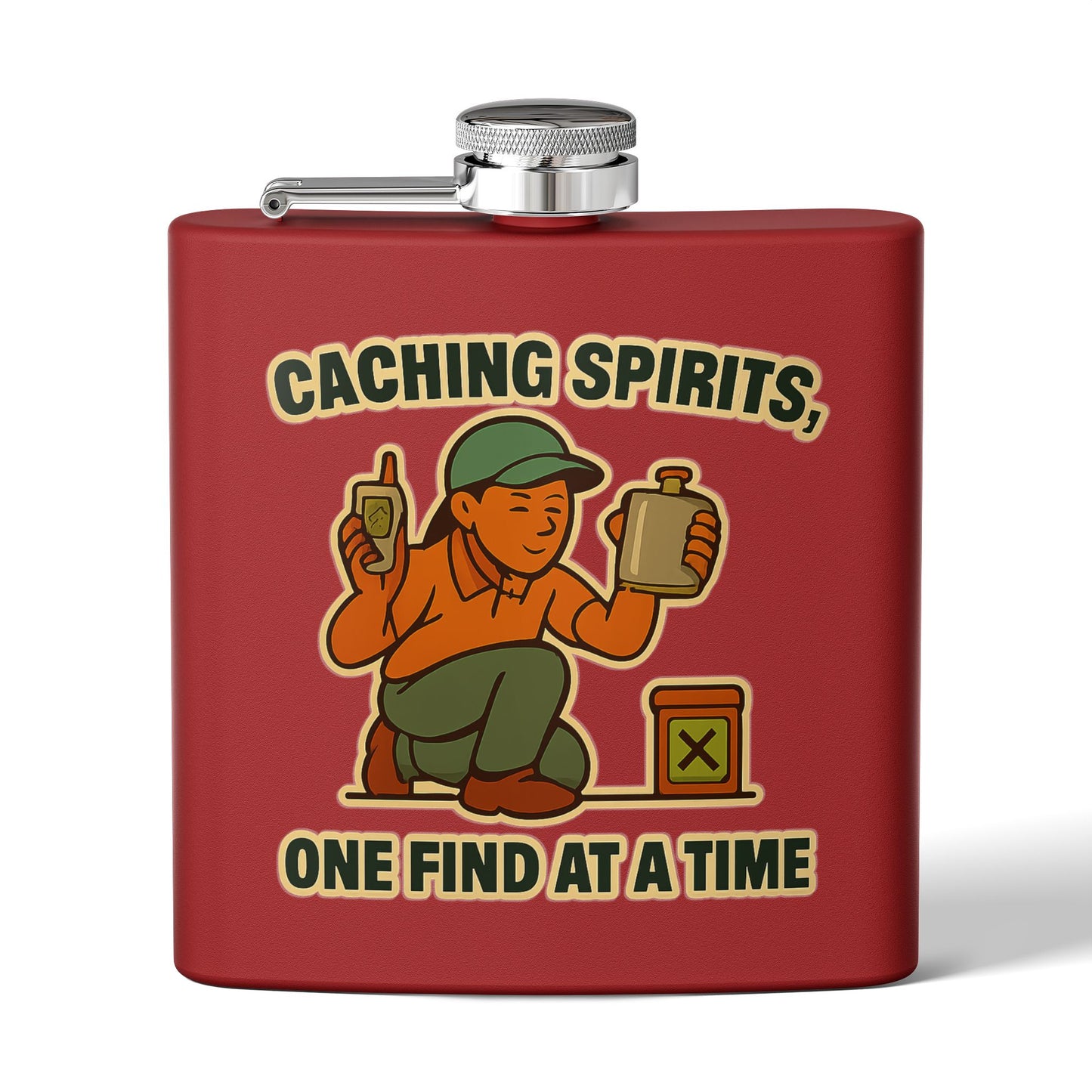 Geocache Flask - Caching Spirits, One Find at a Time Design