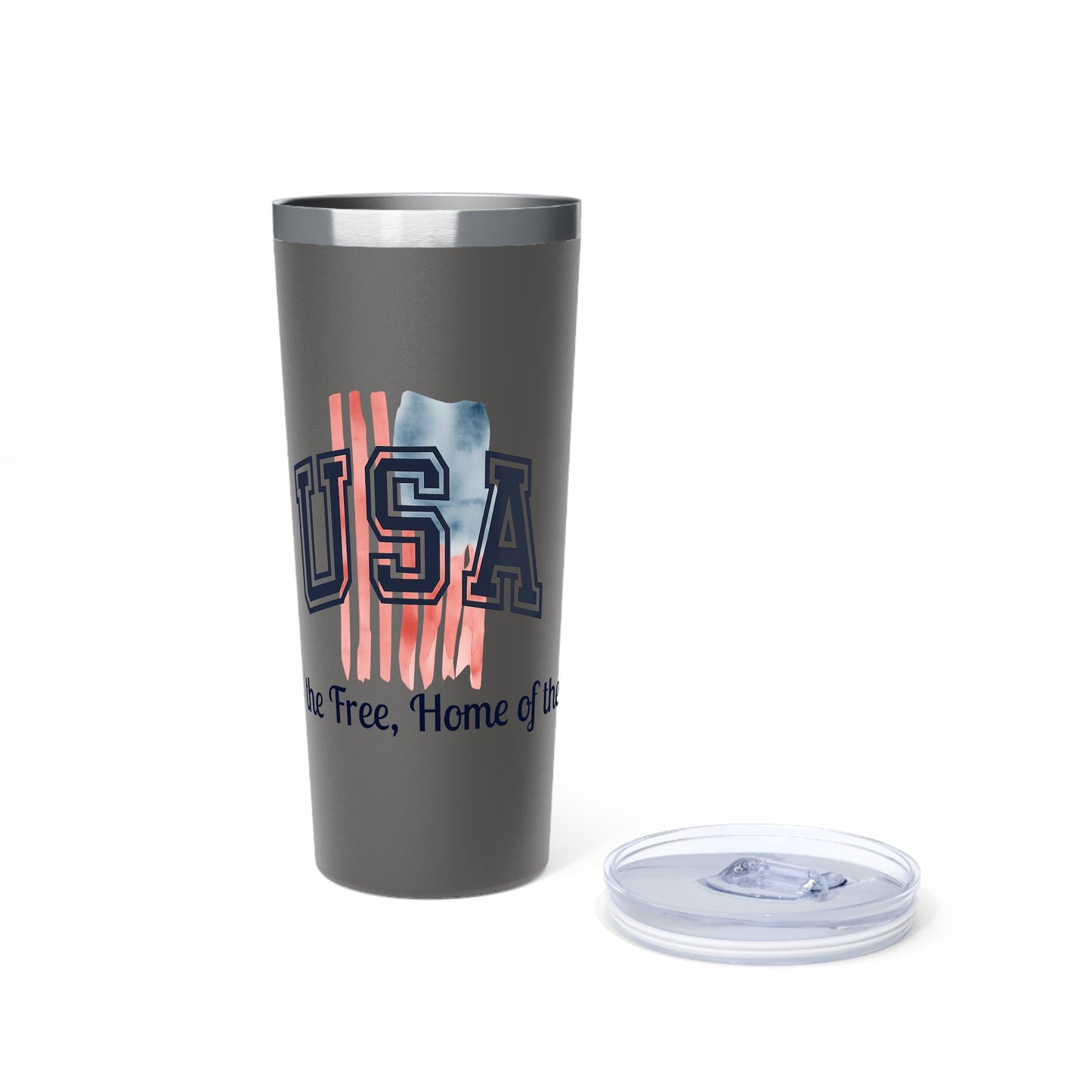 Stainless Steel Tumbler - Land of the Free, Home of the Brave, 220z