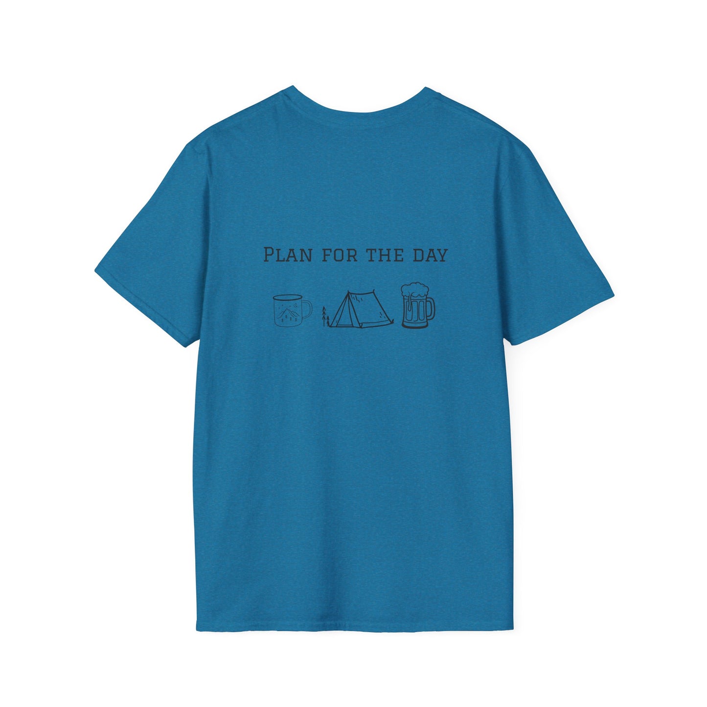 Unisex T-Shirt - Plan for the Day Camping & Beer (2-sided graphic)