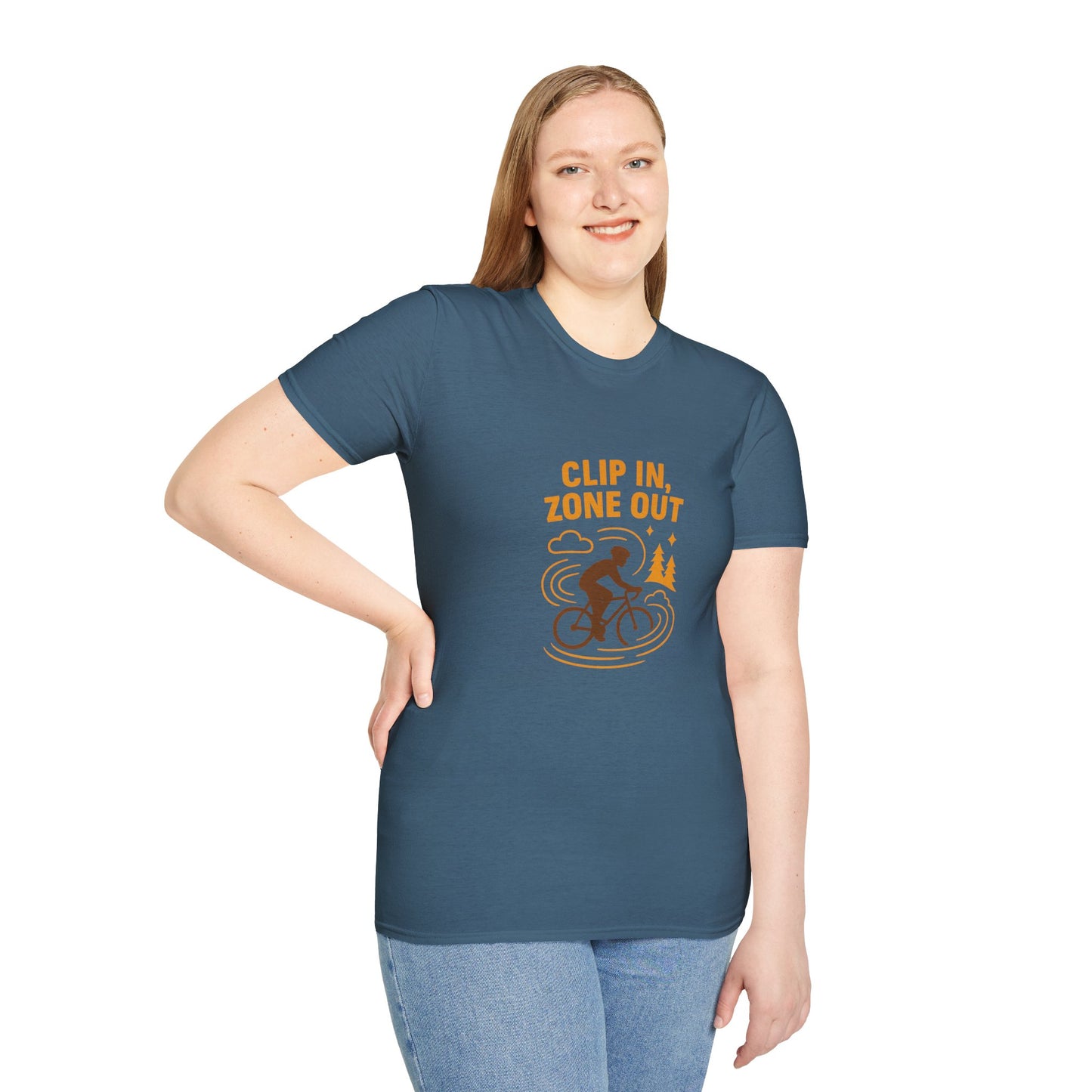 Unisex T-Shirt - Cyclist Clip in, Zone Out