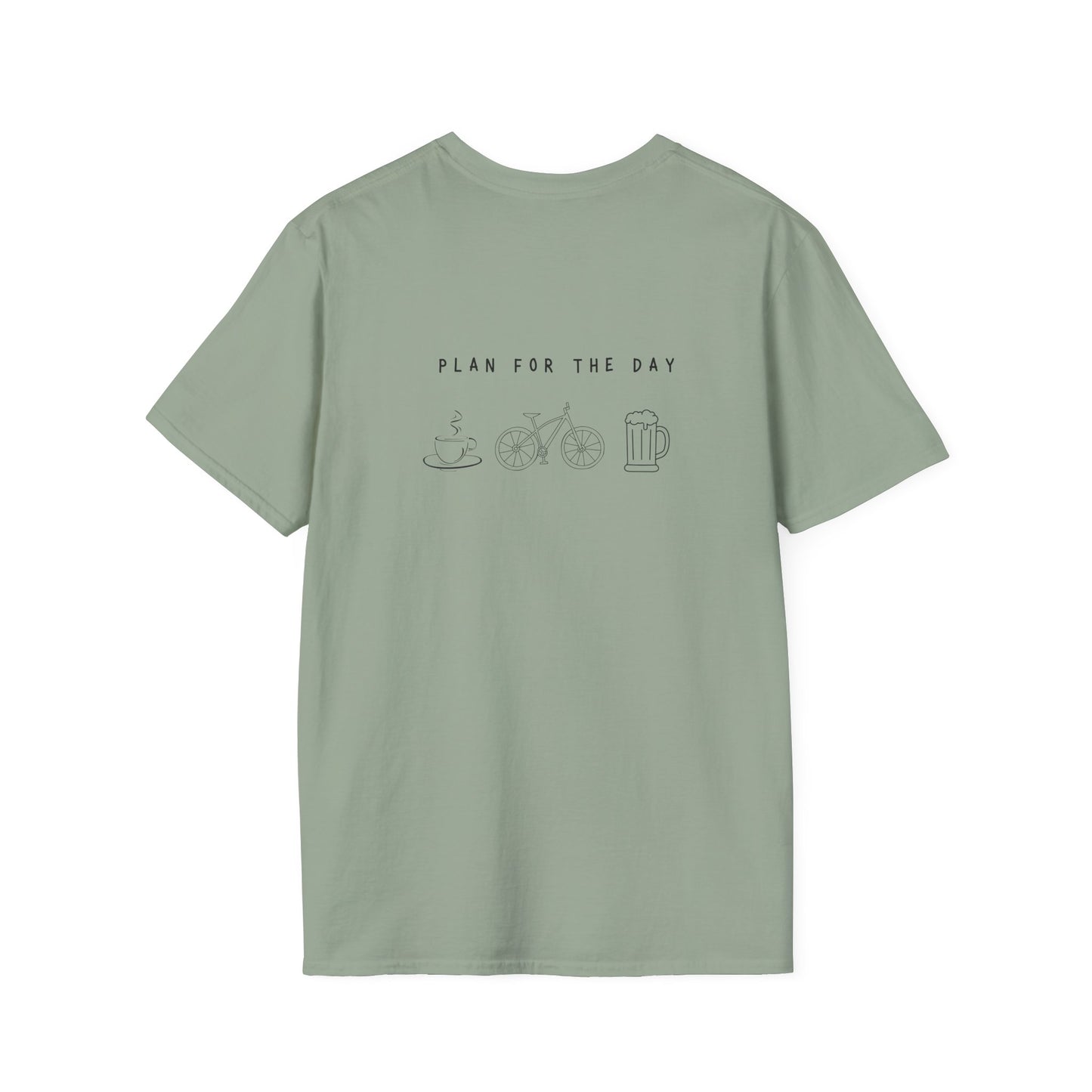 Unisex T-Shirt - Plan for the Day Bicycle & Beer (2-sided graphic)