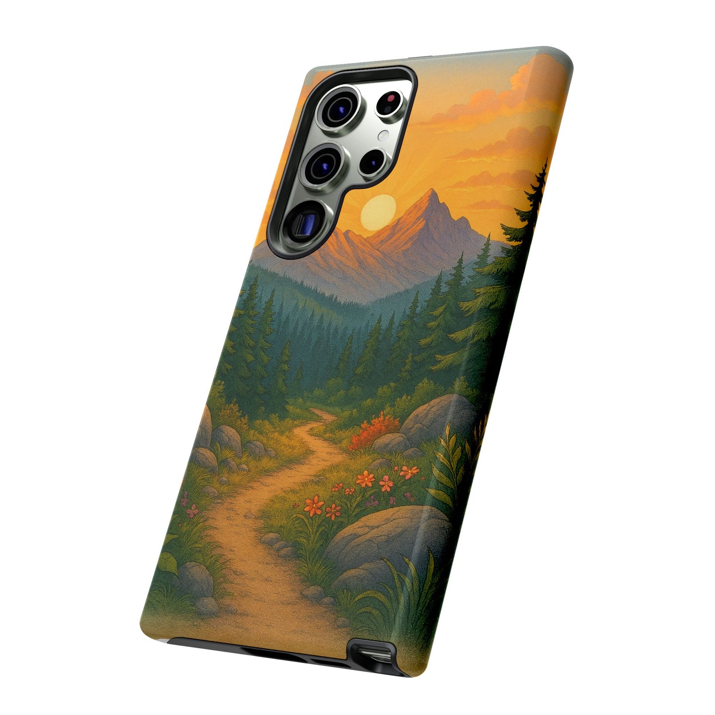 Tough Phone Case - Sunset Mountain Design