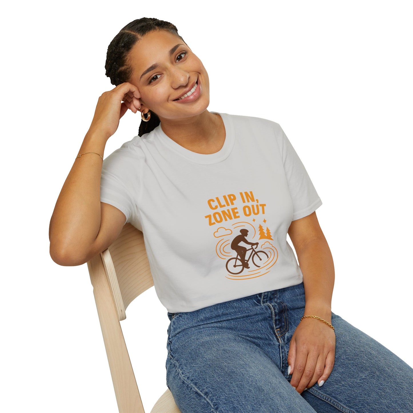 Unisex T-Shirt - Cyclist Clip in, Zone Out