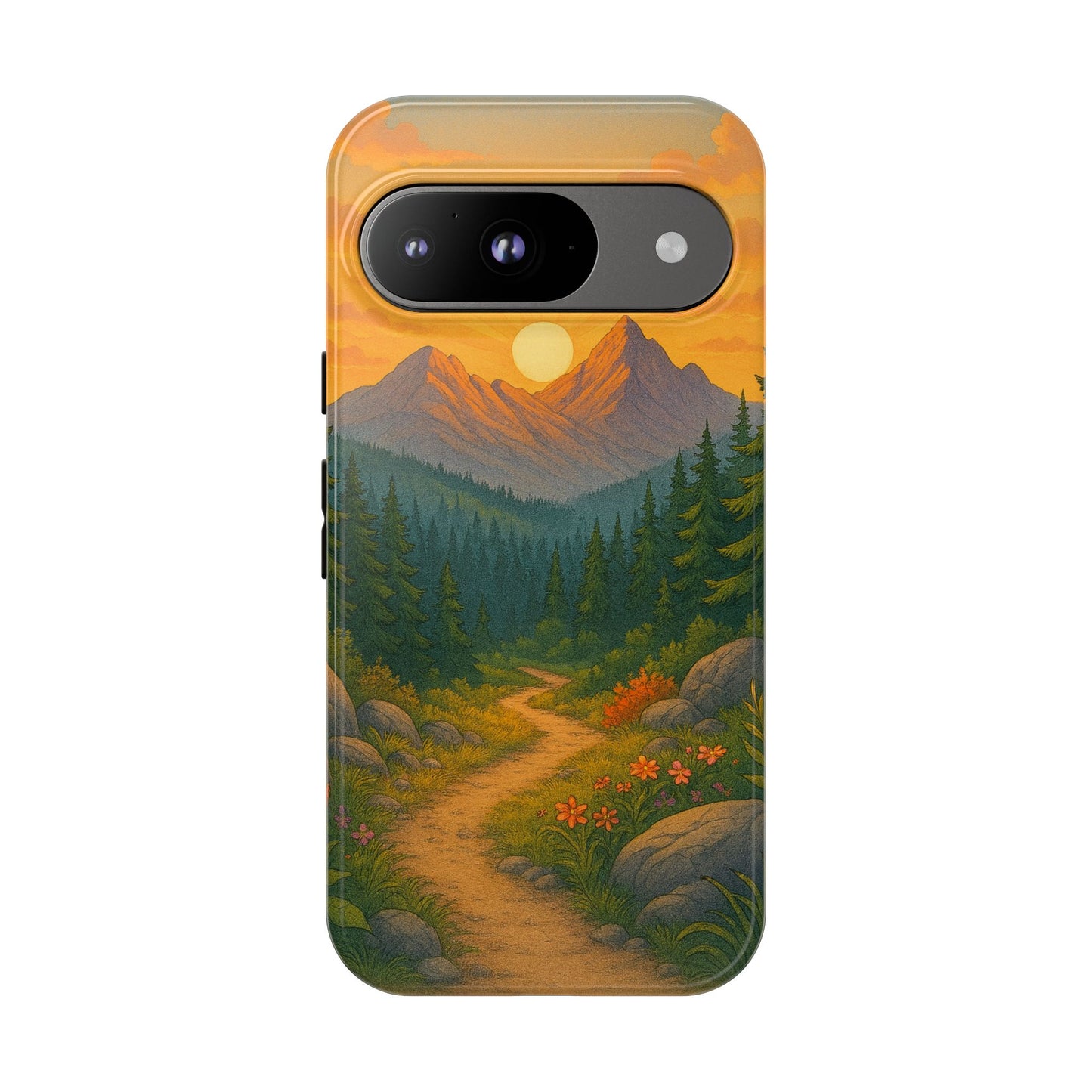 Tough Phone Case - Sunset Mountain Design