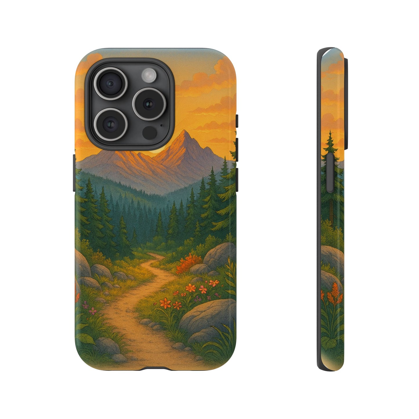 Tough Phone Case - Sunset Mountain Design
