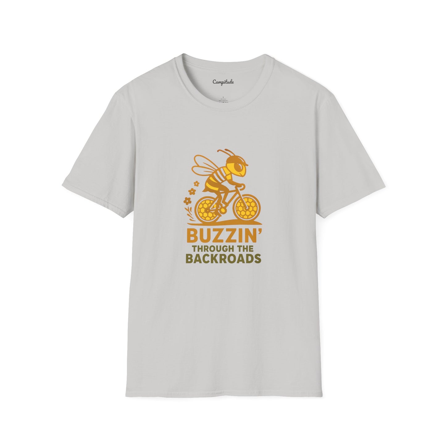 Unisex T-Shirt - Cyclist Buzzin' Through the Backroads