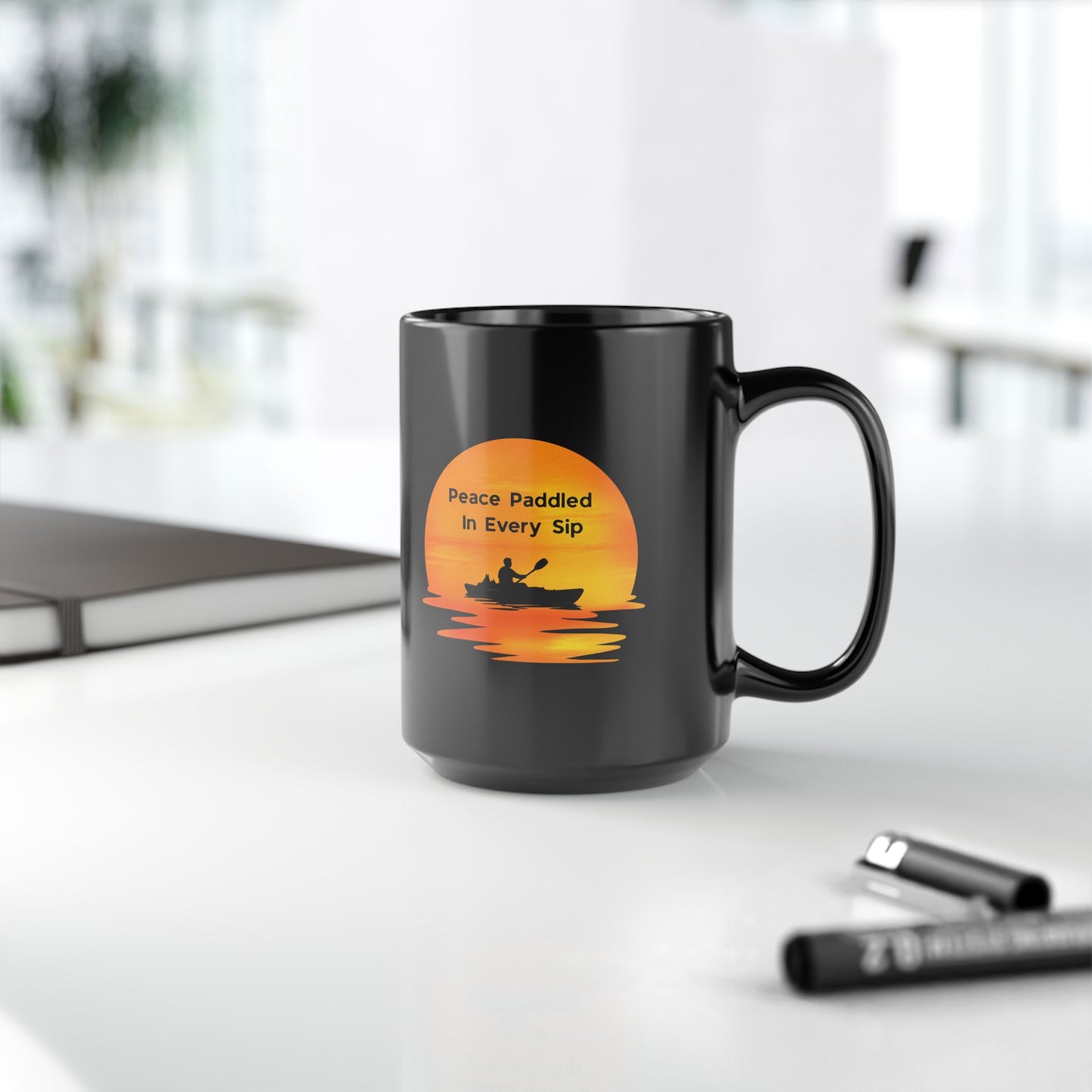Ceramic Coffee Mug - Peace Paddled In Every Sip