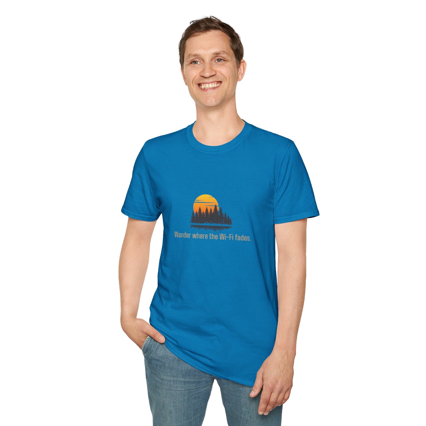 Unisex T-Shirt - Wander Where the Wi-Fi Fades