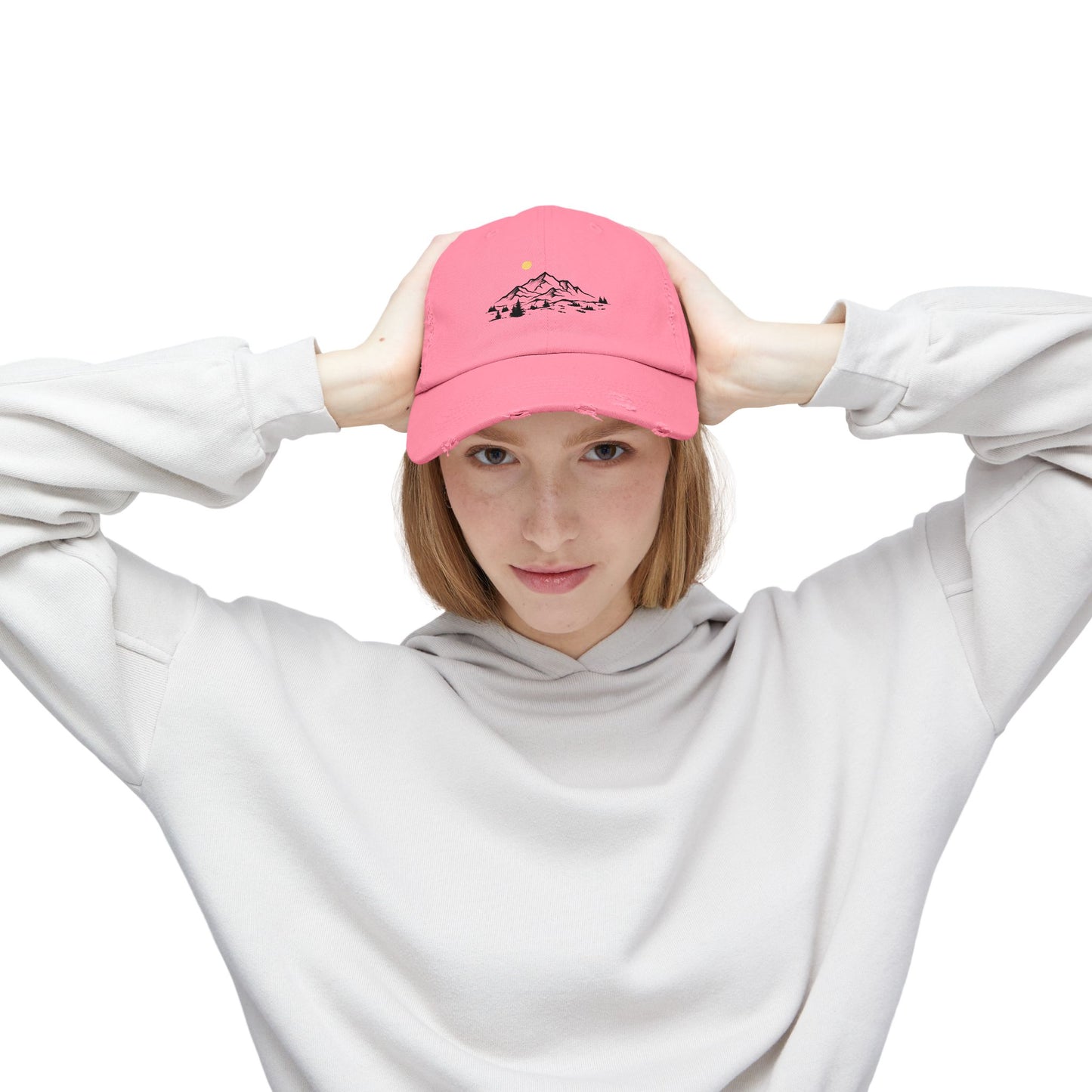 Distressed Cap - Mountain Design