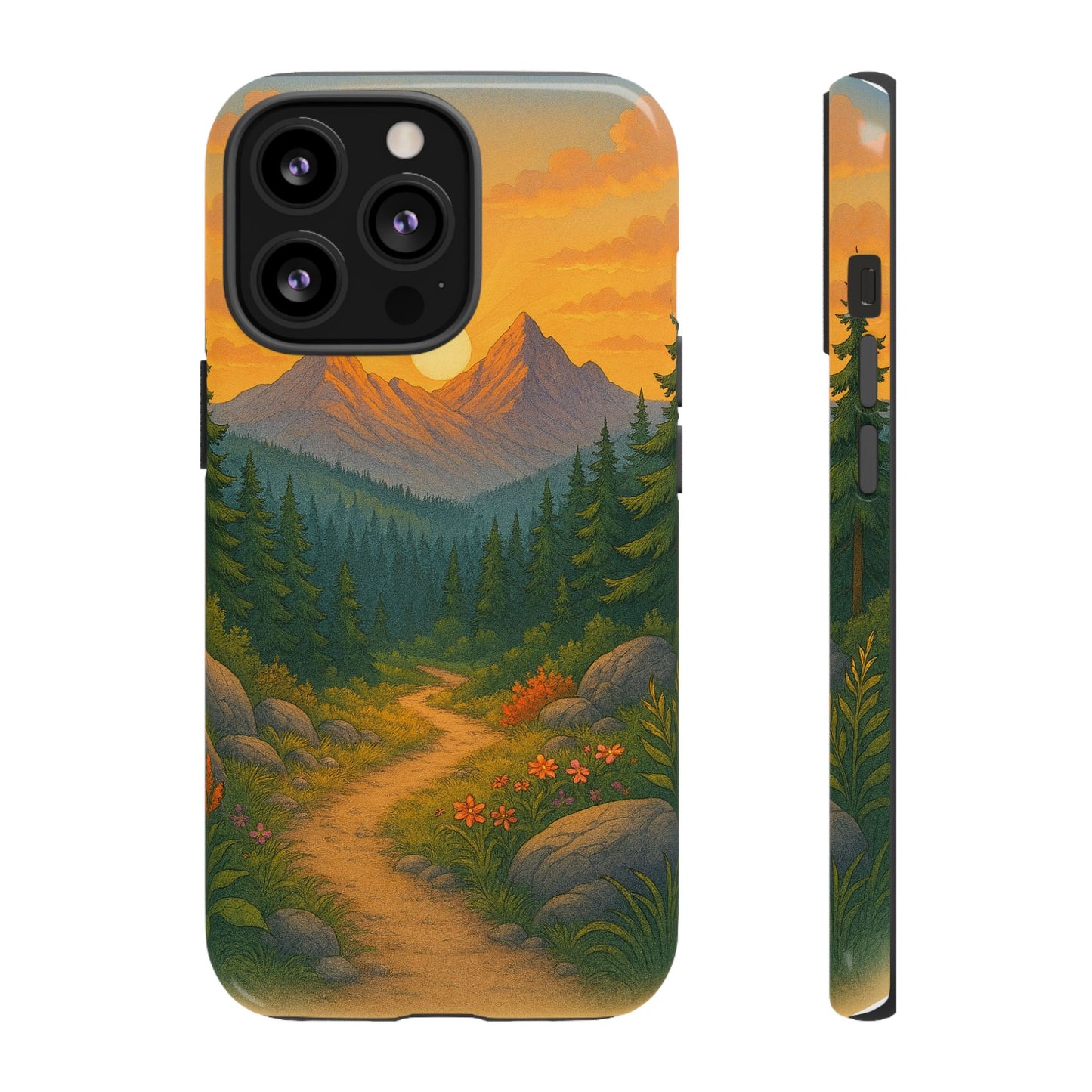 Tough Phone Case - Sunset Mountain Design