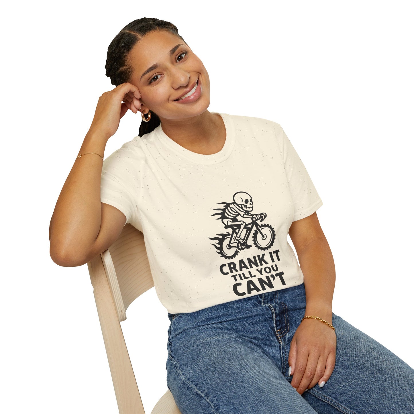 Unisex T-Shirt - Cool Skeleton Bike Rider