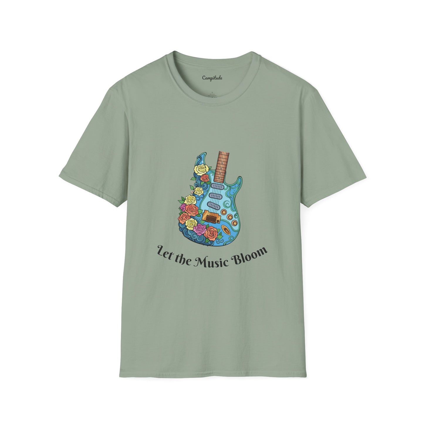 Unisex T-Shirt - Music Bloom Floral Guitar