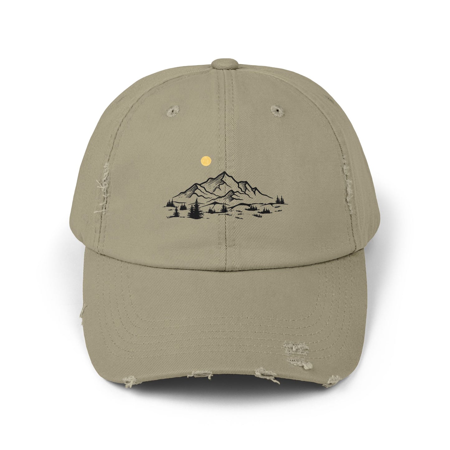 Distressed Cap - Mountain Design