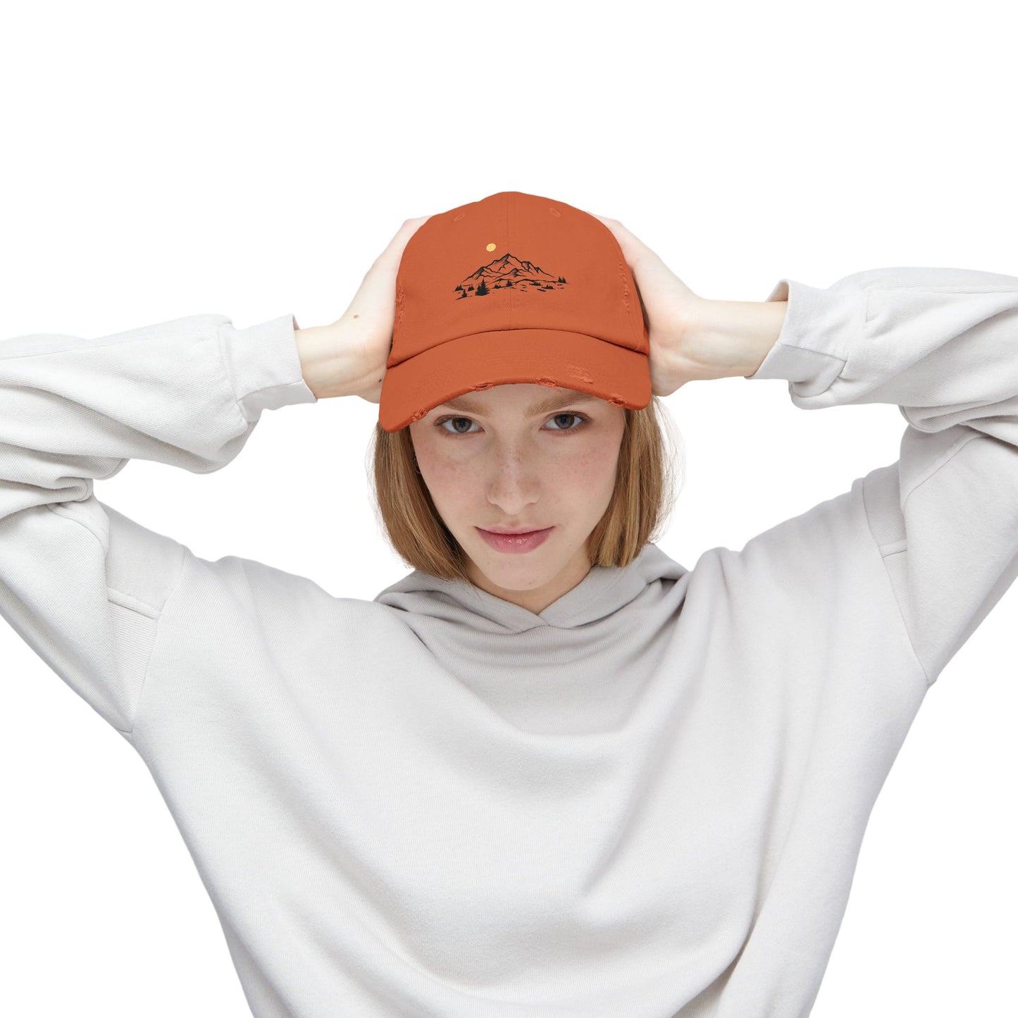 Distressed Cap - Mountain Design