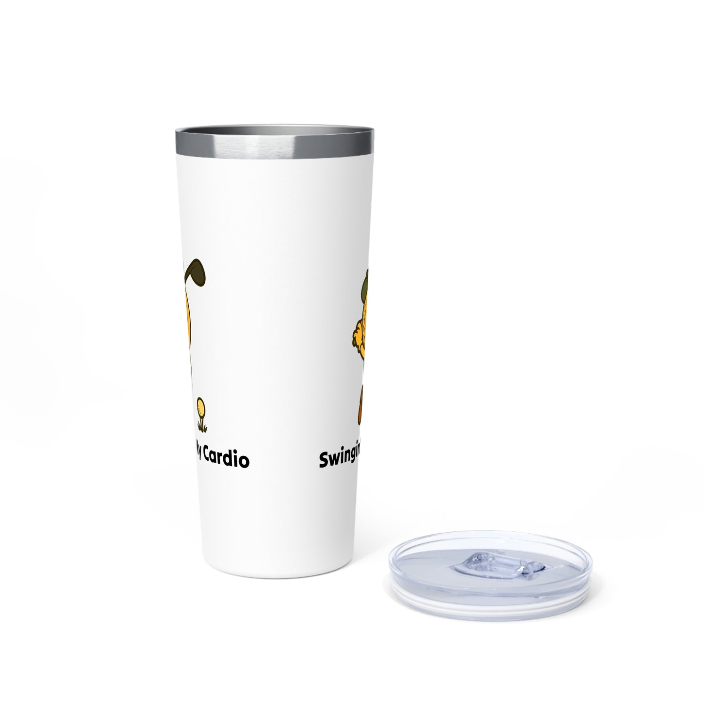 Stainless Steel Tumbler - Swingin' is My Cardio, 22oz