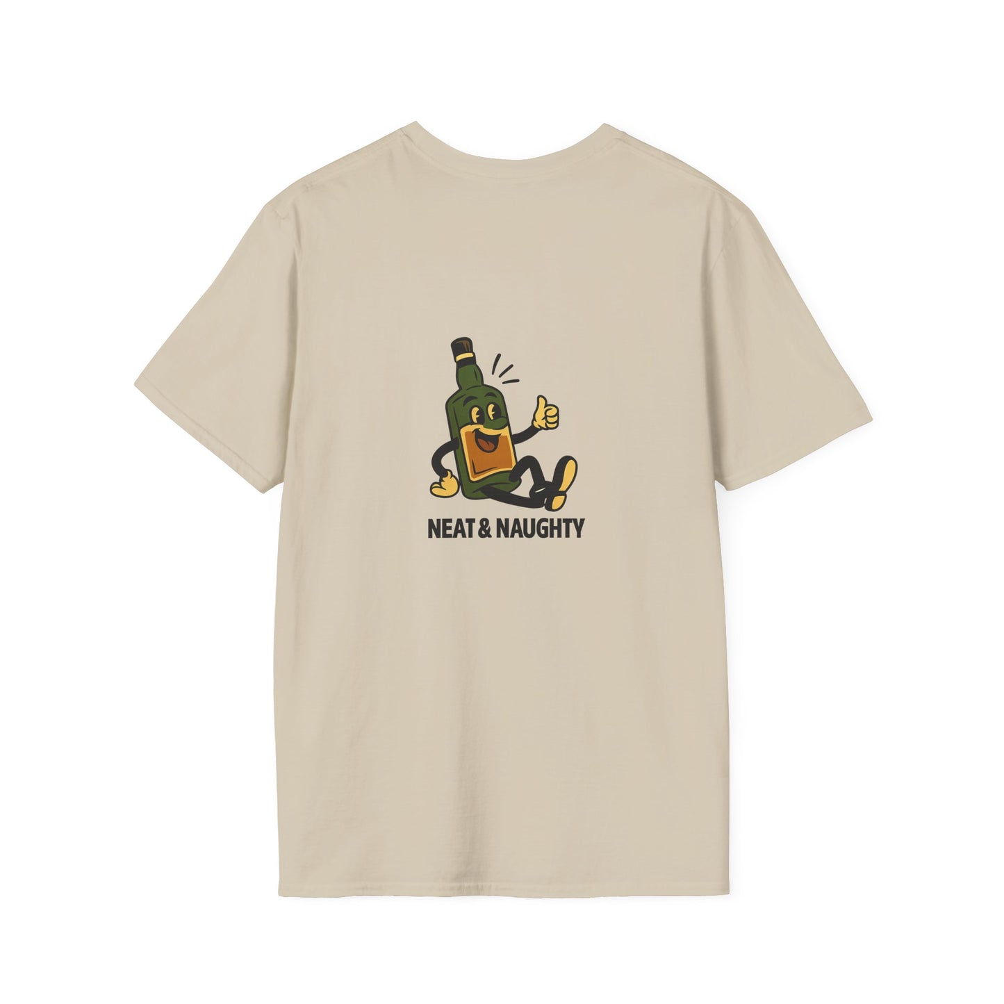 Unisex T-Shirt - Neat & Naughty - Scotch/Bourbon (2-sided graphic)