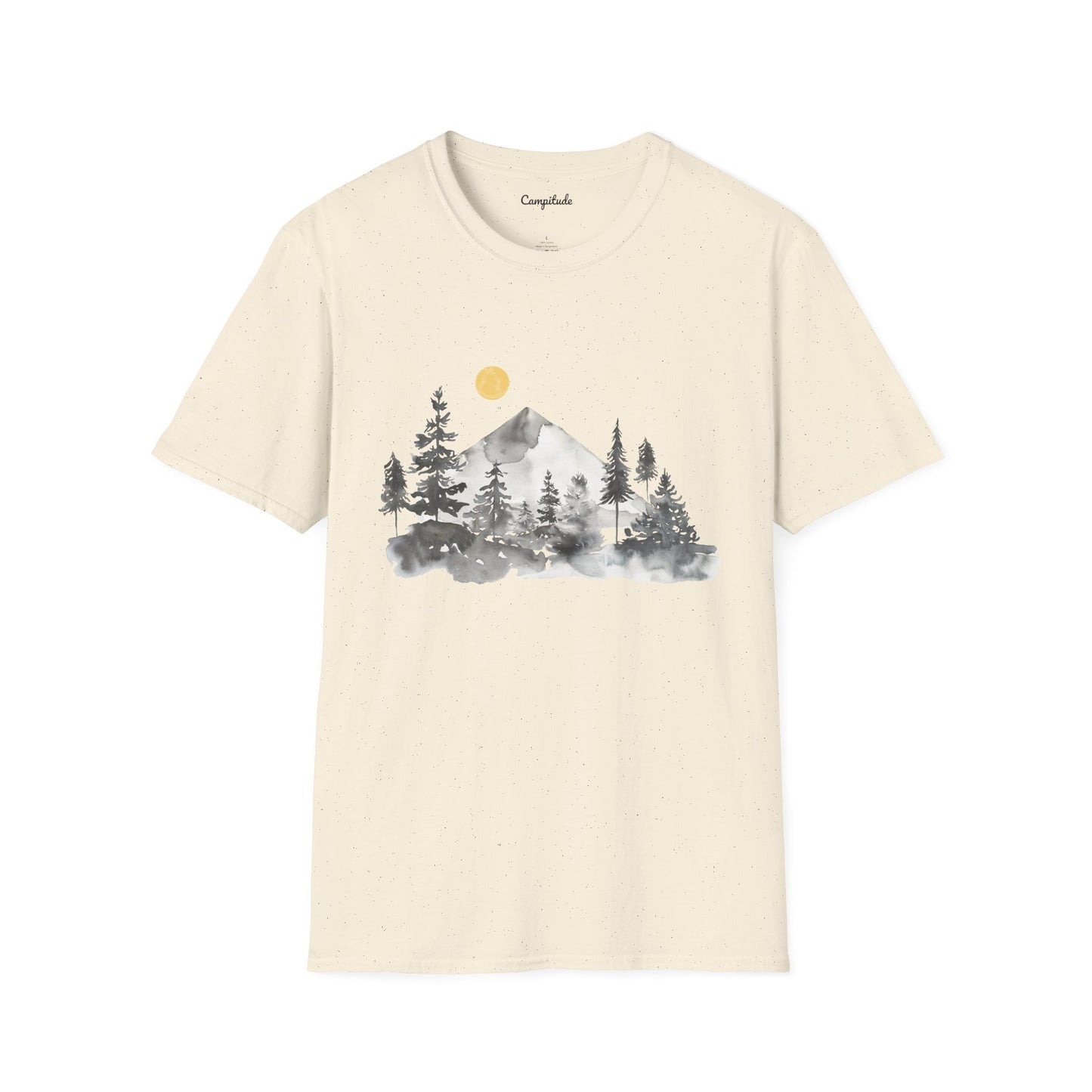 Unisex T-Shirt - Mountain Landscape with Moon