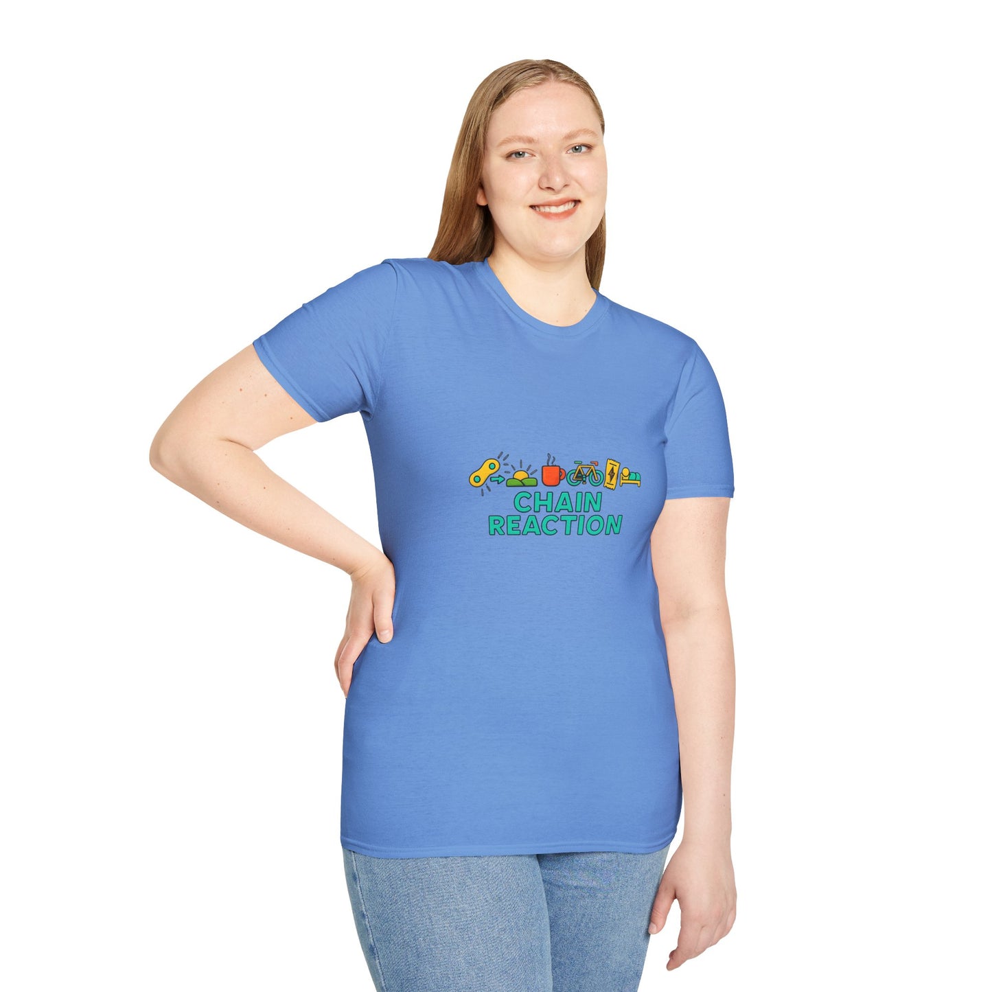 Unisex Softstyle T-Shirt - Cyclist Chain Reaction