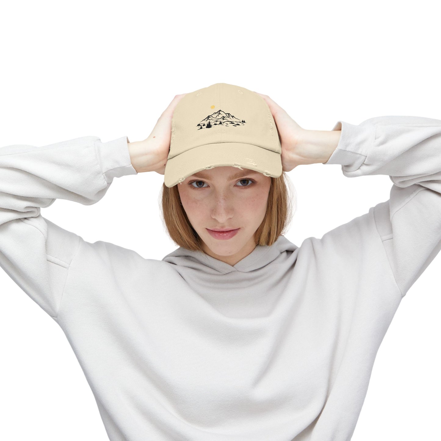 Distressed Cap - Mountain Design