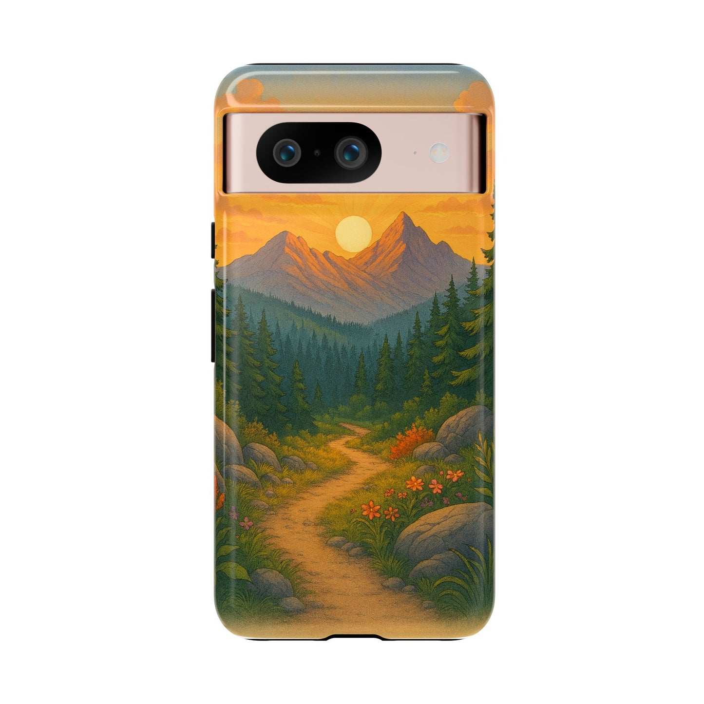 Tough Phone Case - Sunset Mountain Design