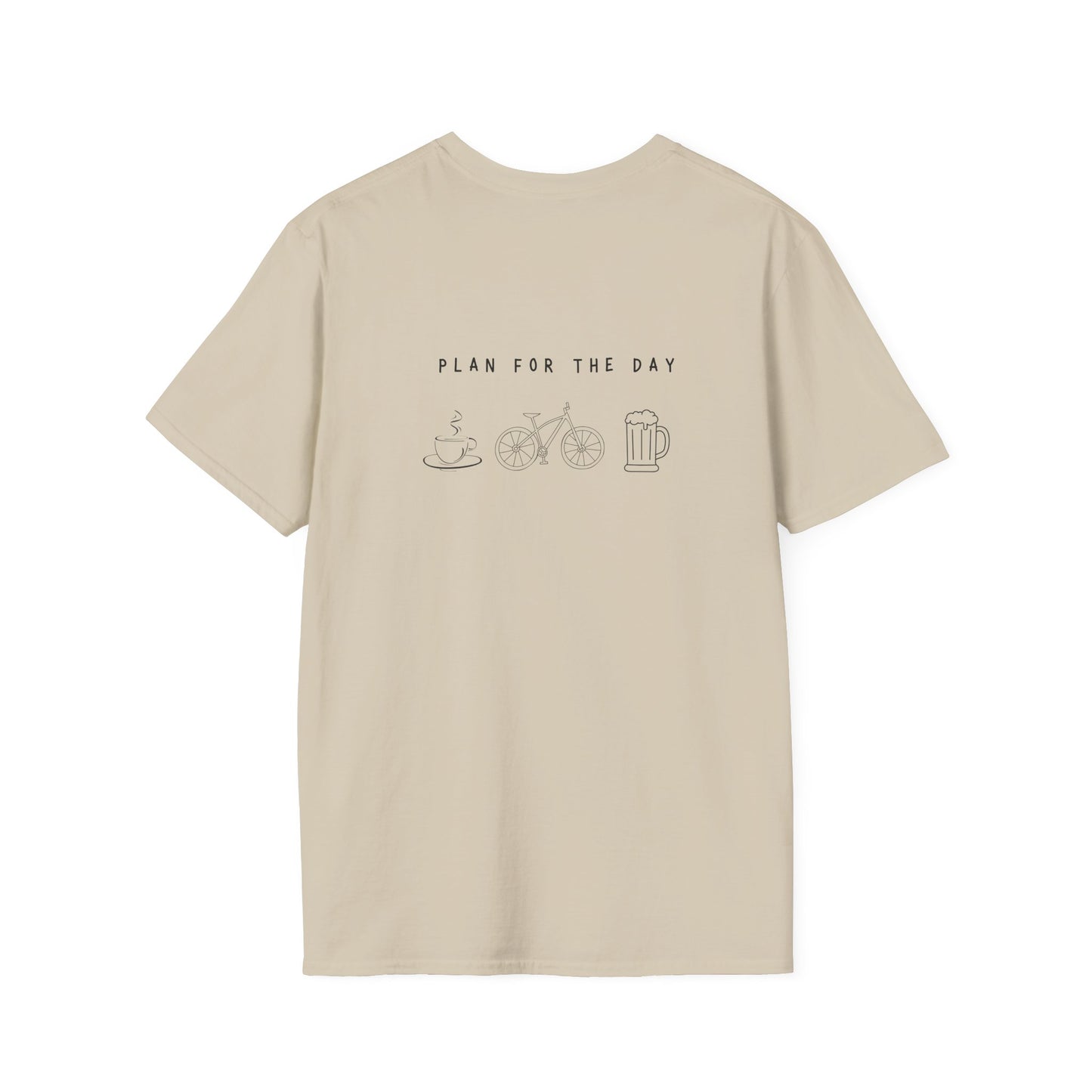 Unisex T-Shirt - Plan for the Day Bicycle & Beer (2-sided graphic)
