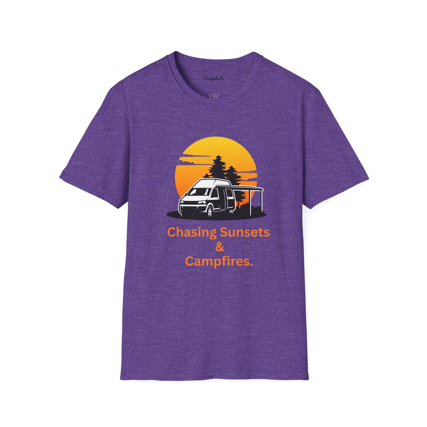 Unisex T-Shirt - Chasing Sunsets & Campfire (Class B Van Version)