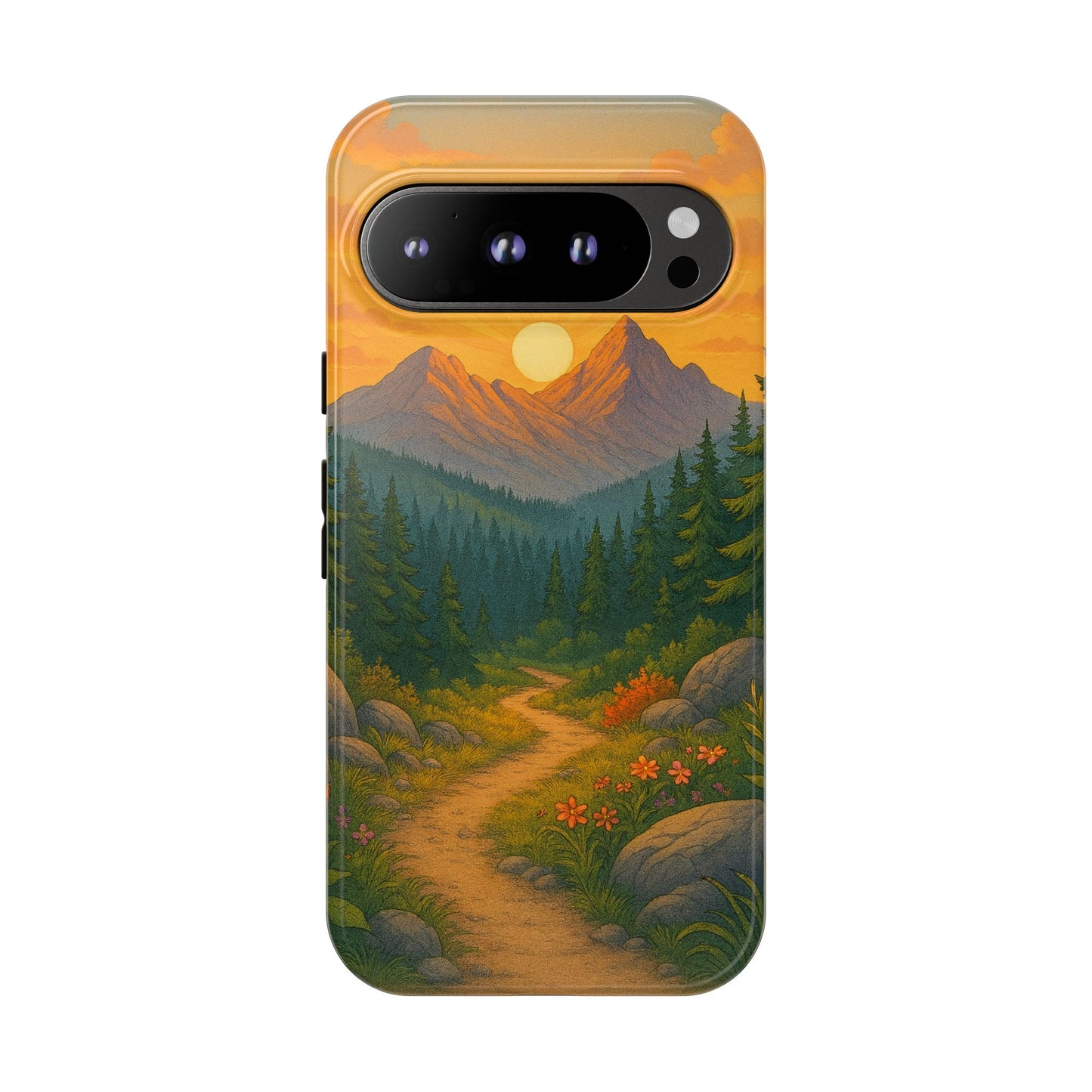 Tough Phone Case - Sunset Mountain Design