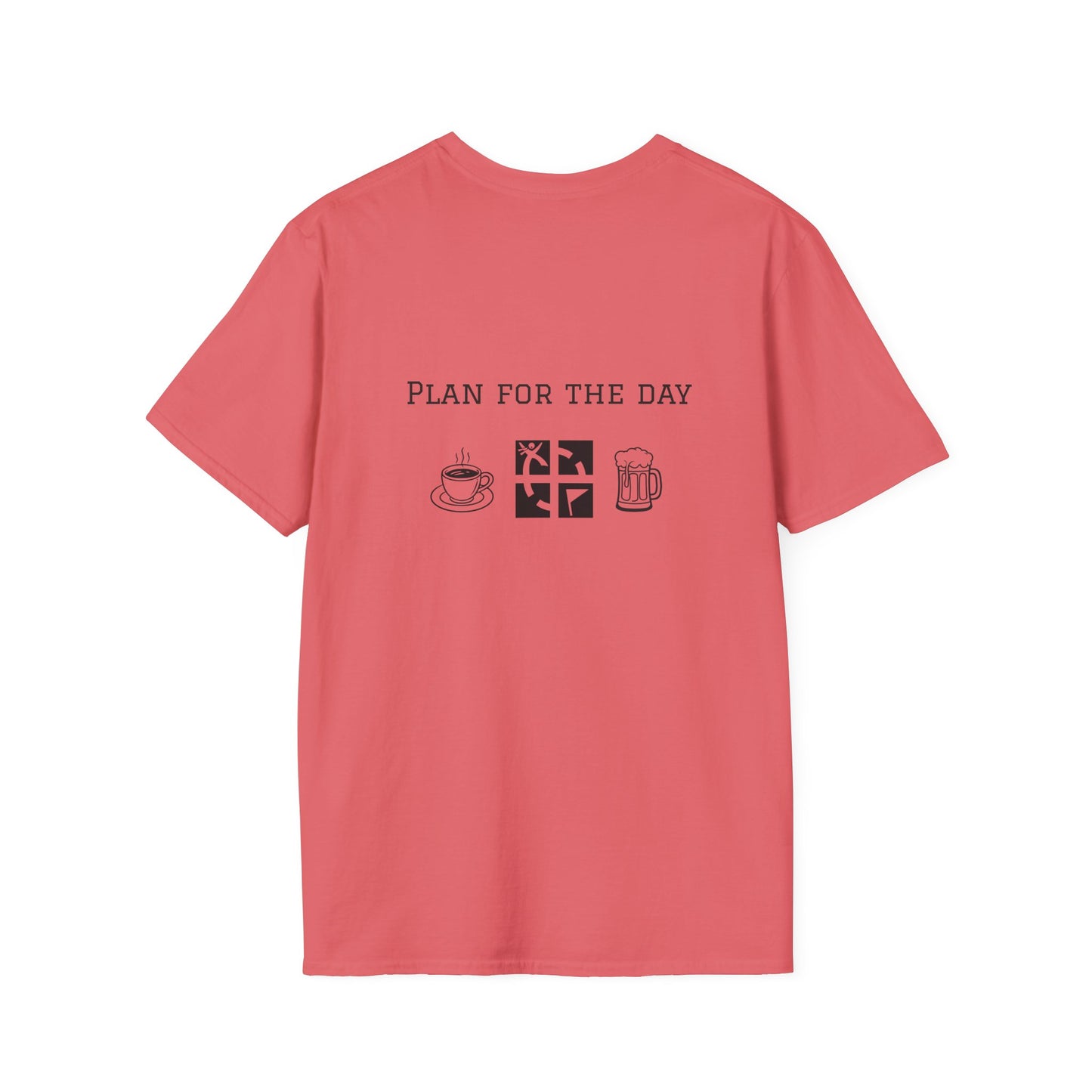 Unisex T-Shirt - Plan for the Day Geocache & Beer (2-sided graphic)