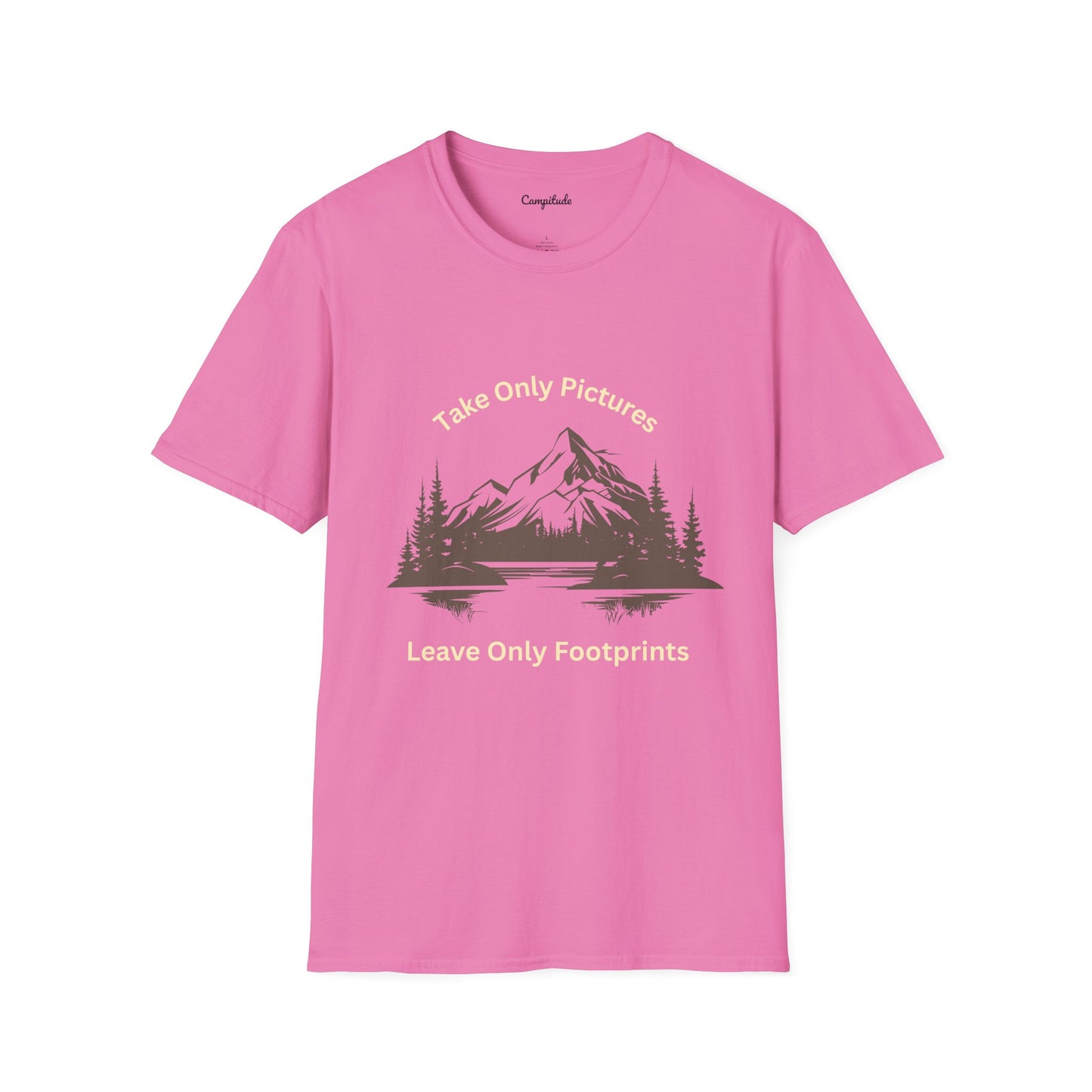 Unisex T-Shirt: Take Only Pictures Leave Only Footprints