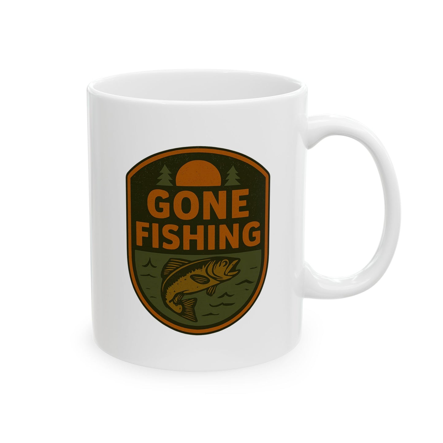 Ceramic Coffee Mug - Gone Fishing