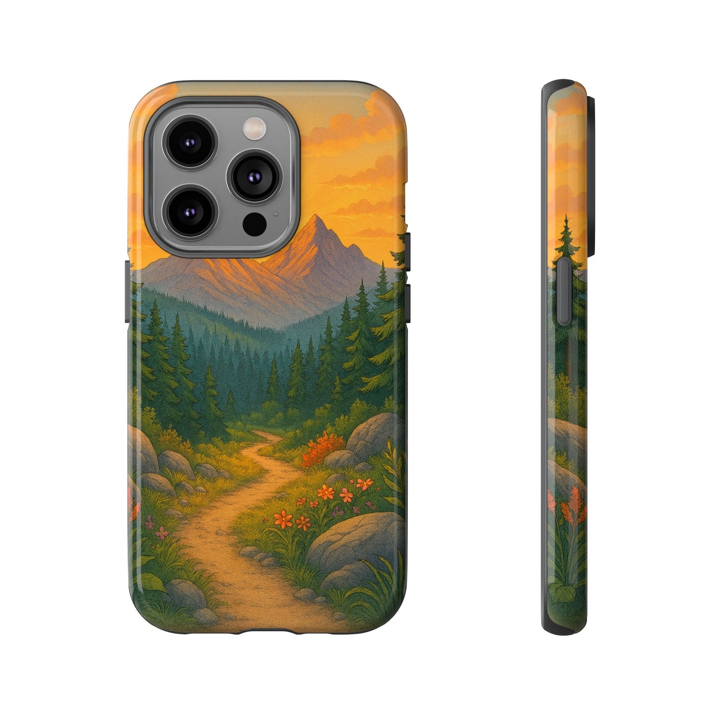 Tough Phone Case - Sunset Mountain Design
