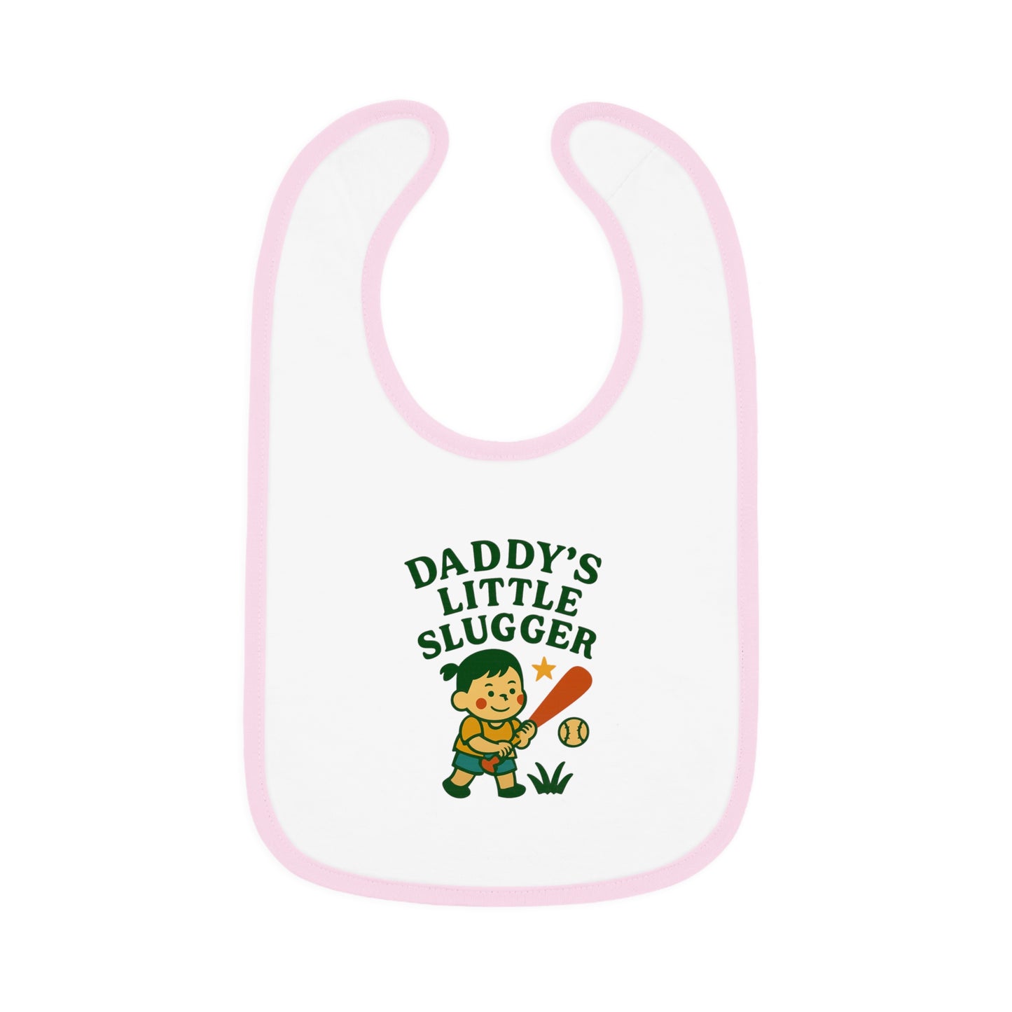 Cute Baby Bib - Daddy's Little Slugger -Girl