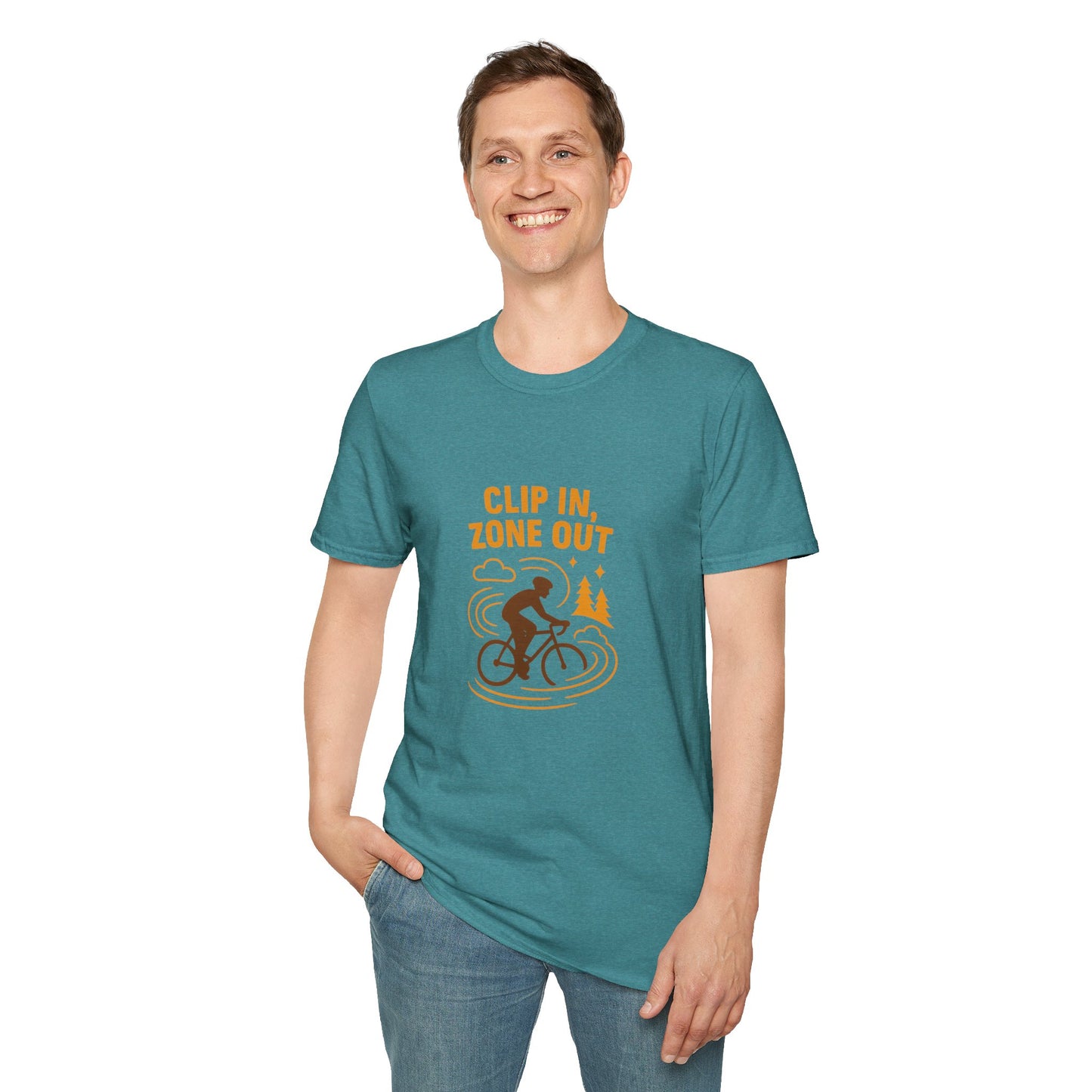 Unisex T-Shirt - Cyclist Clip in, Zone Out