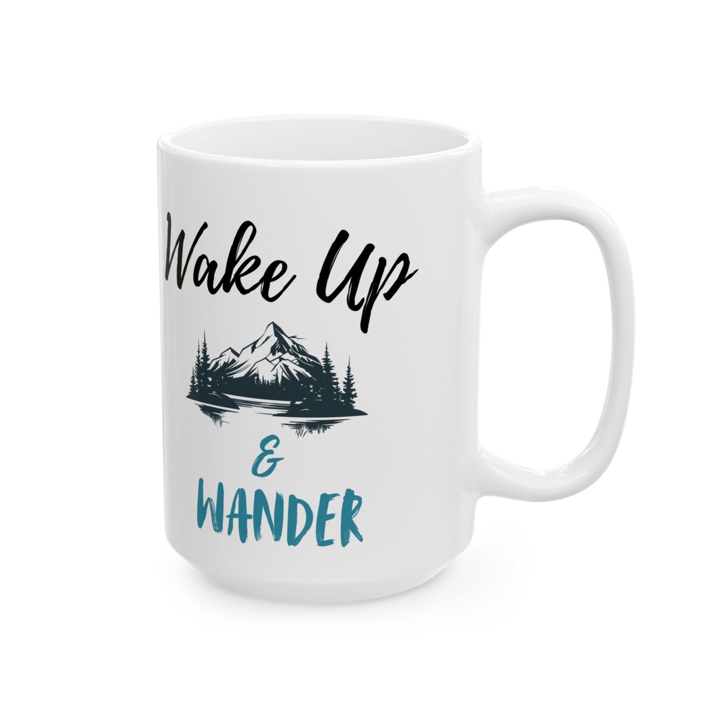 Ceramic Coffee Mug - Wake Up & Wander