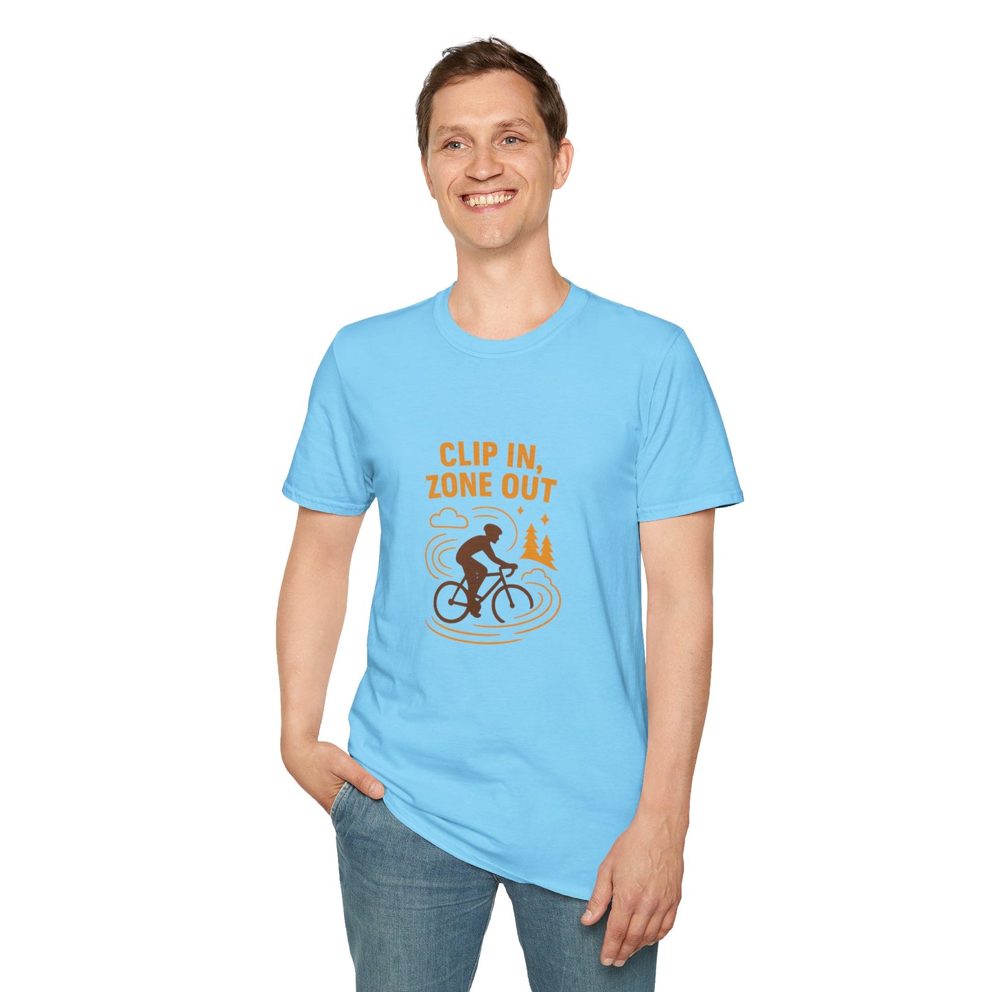 Unisex T-Shirt - Cyclist Clip in, Zone Out