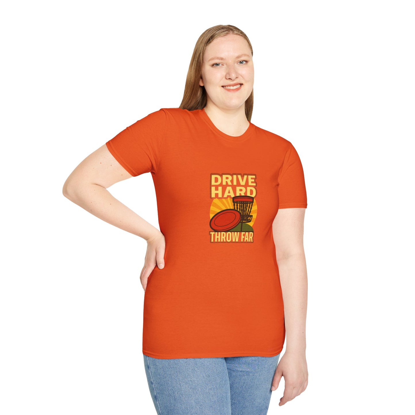 Unisex T-Shirt - Disc Golf Drive Hard Throw Far