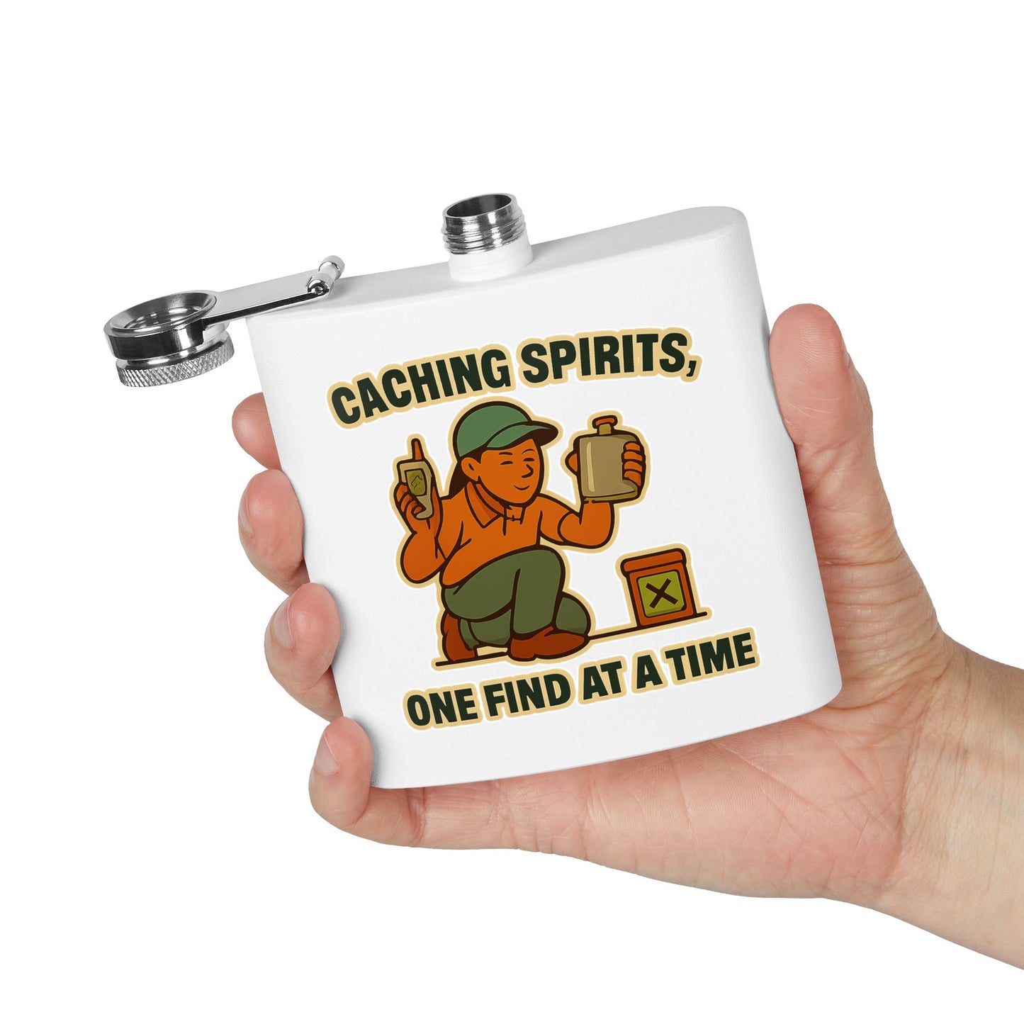 Geocache Flask - Caching Spirits, One Find at a Time Design