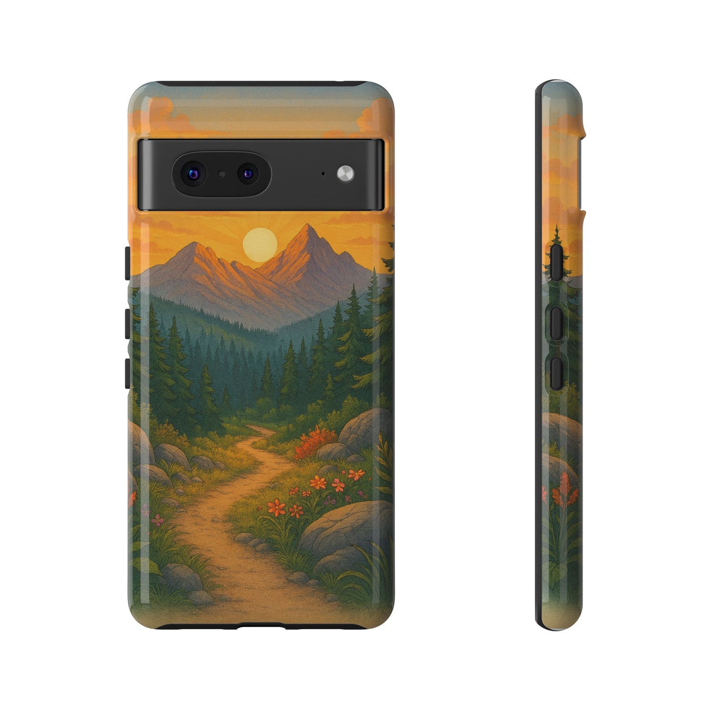 Tough Phone Case - Sunset Mountain Design