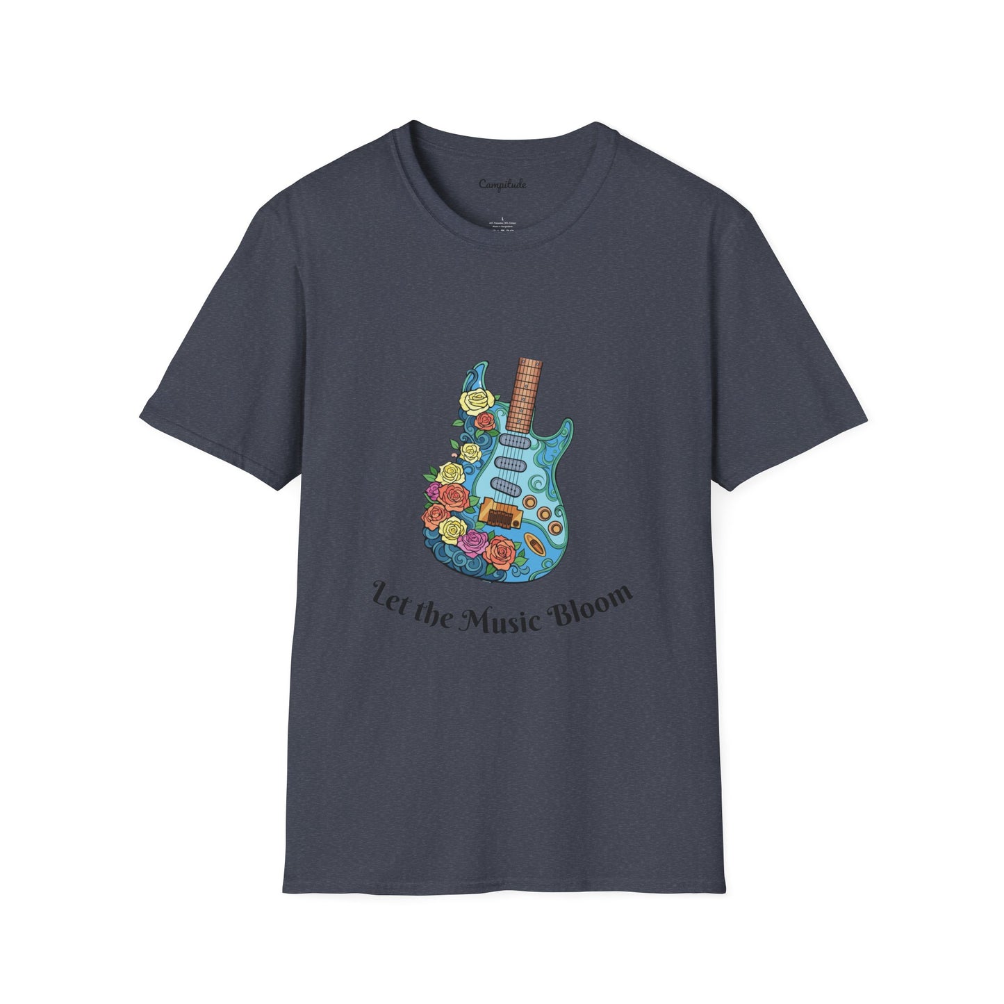 Unisex T-Shirt - Music Bloom Floral Guitar