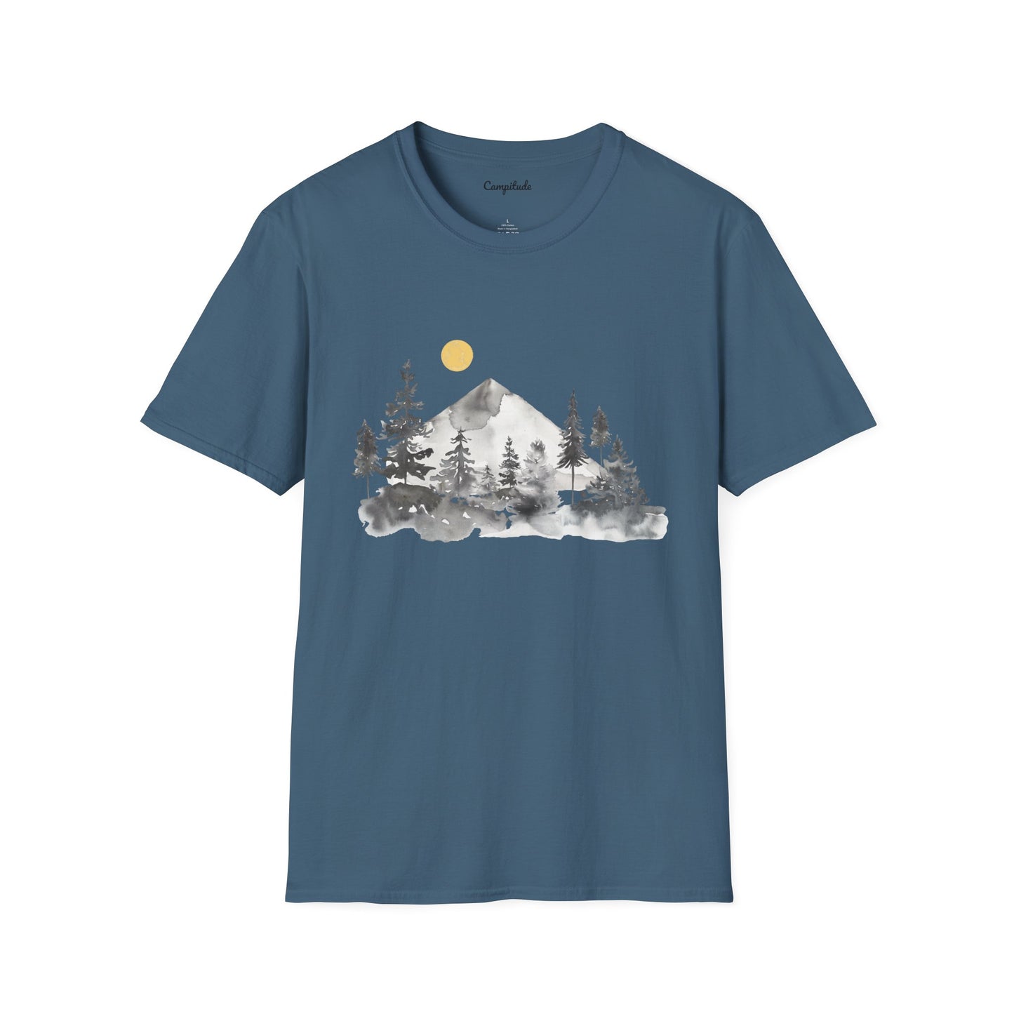 Unisex T-Shirt - Mountain Landscape with Moon