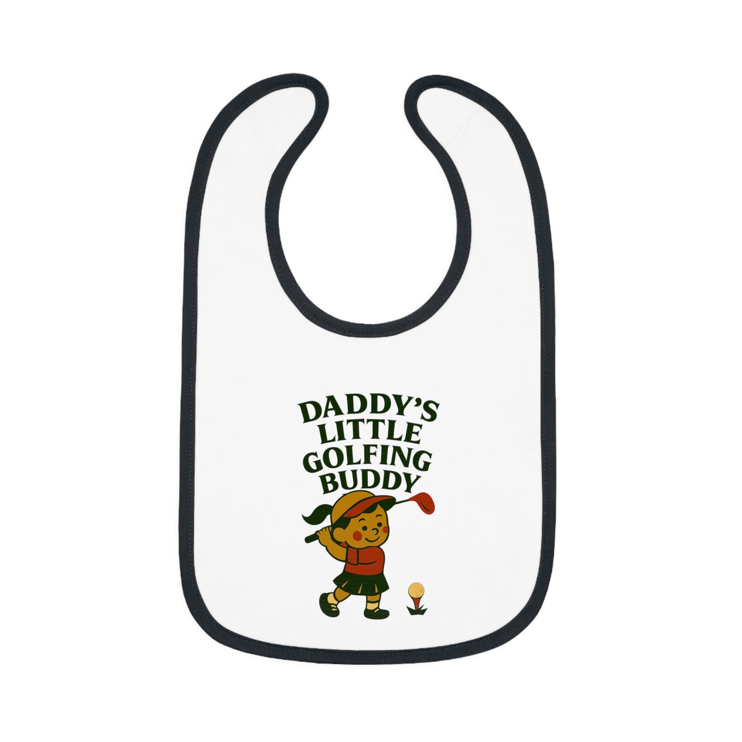 Cute baby Bib - Daddy's Little Golfing Buddy - Girl