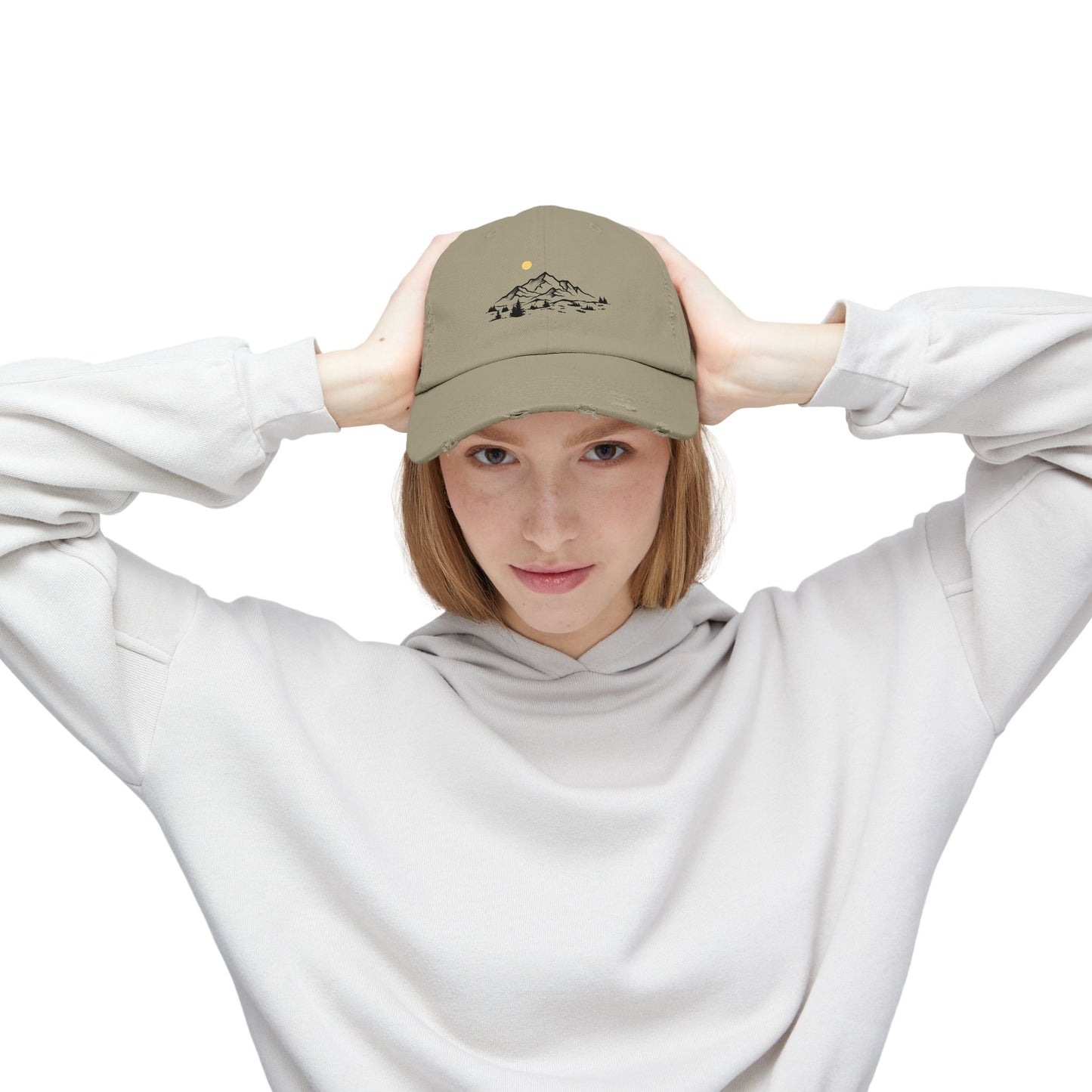 Distressed Cap - Mountain Design