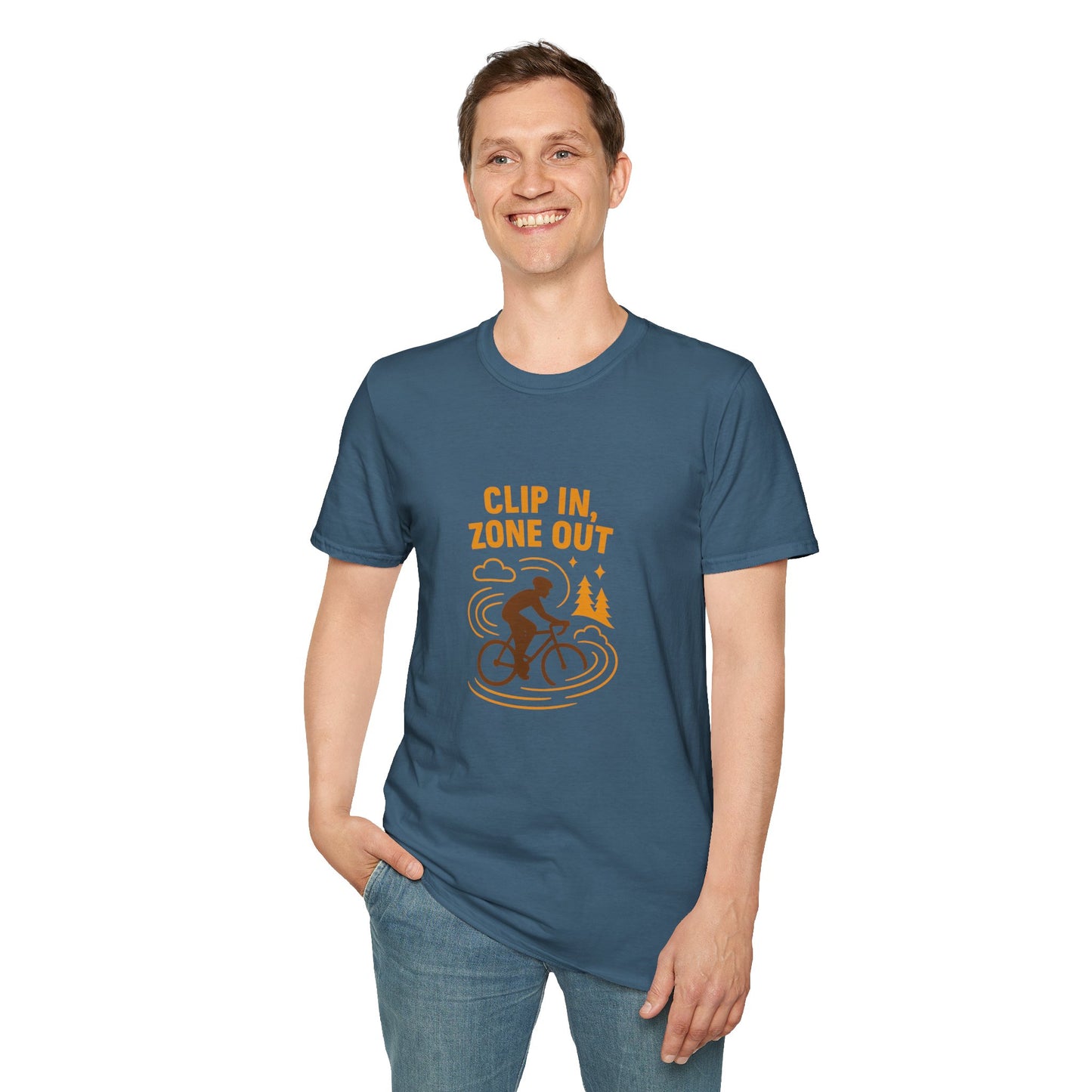 Unisex T-Shirt - Cyclist Clip in, Zone Out
