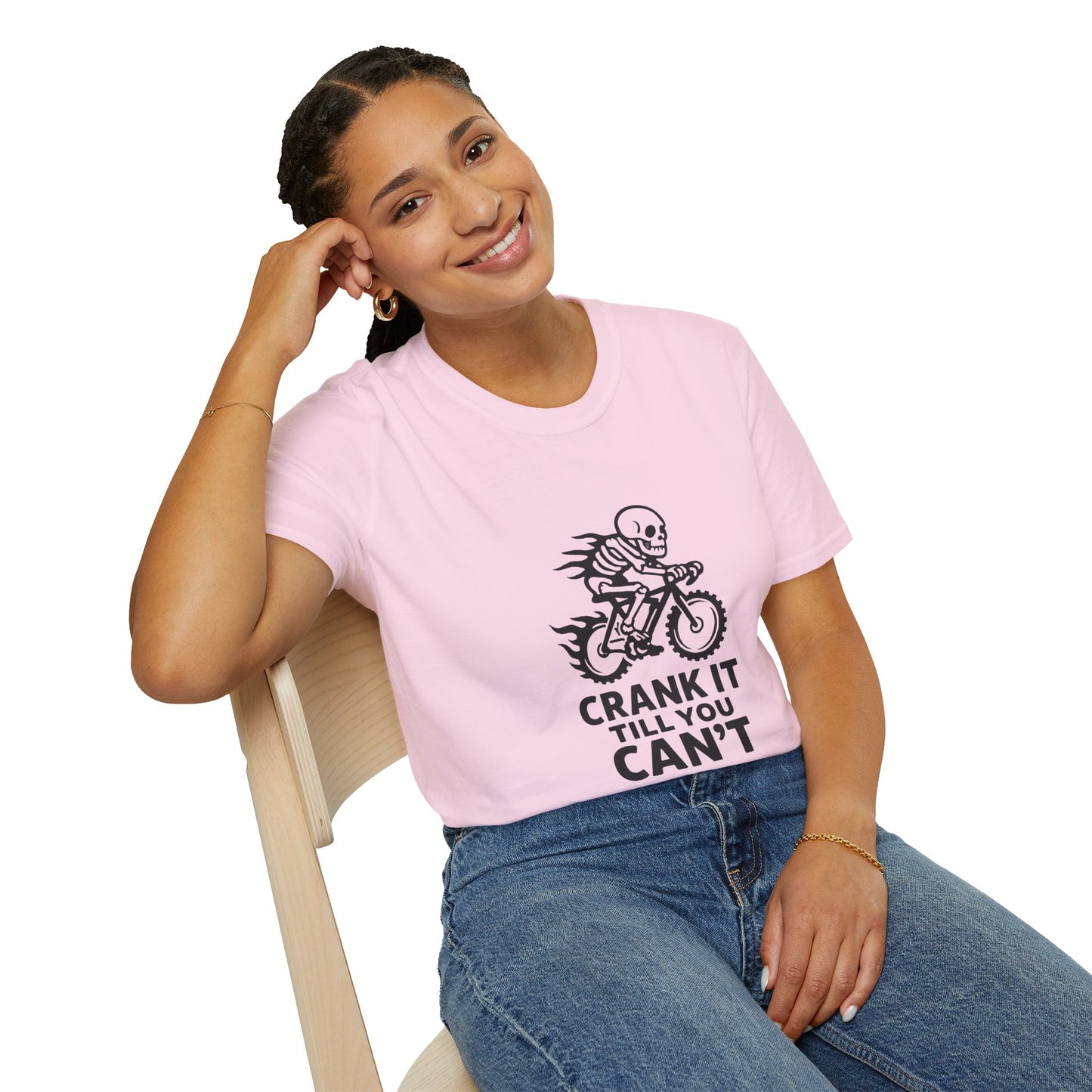 Unisex T-Shirt - Cool Skeleton Bike Rider