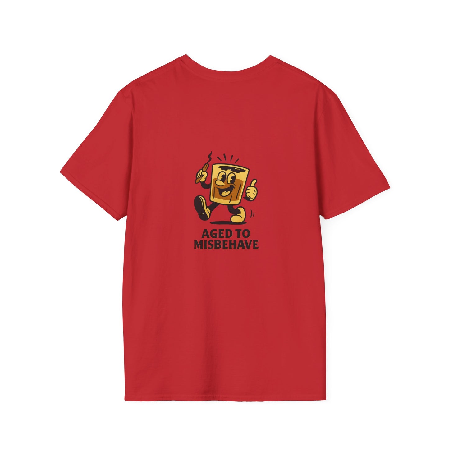 Unisex T-Shirt - Aged to Misbehave - Scotch/Bourbon (2-sided graphic)