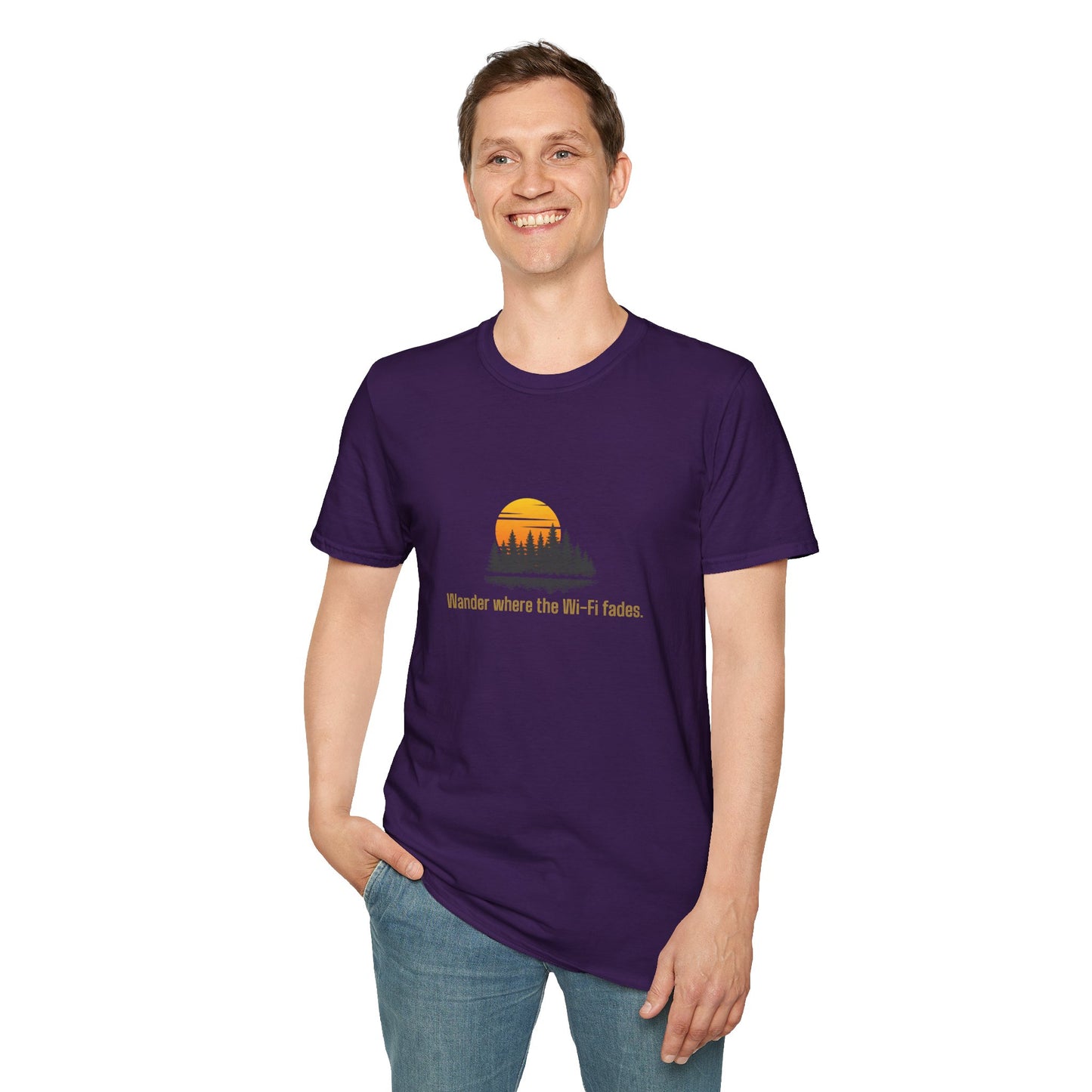 Unisex T-Shirt - Wander Where the Wi-Fi Fades