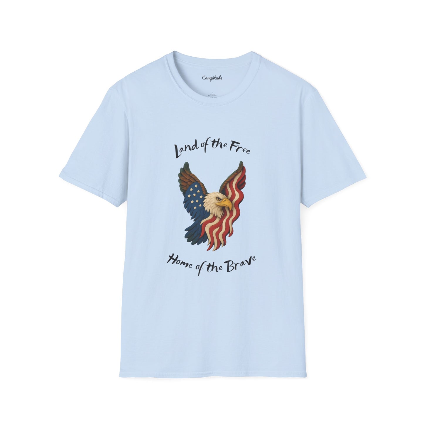 Unisex T-Shirt - Land of the Free, Home of the Brave Patriotic Eagle