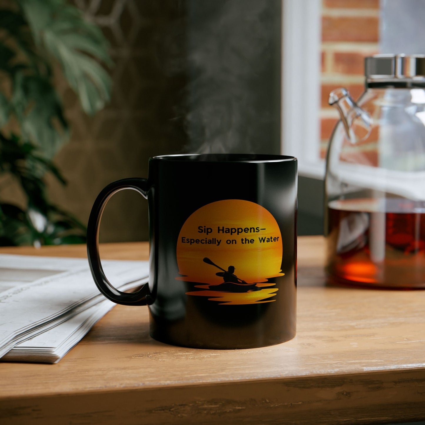 Ceramic Coffee Mug - Sip Happens - Especially On the Water