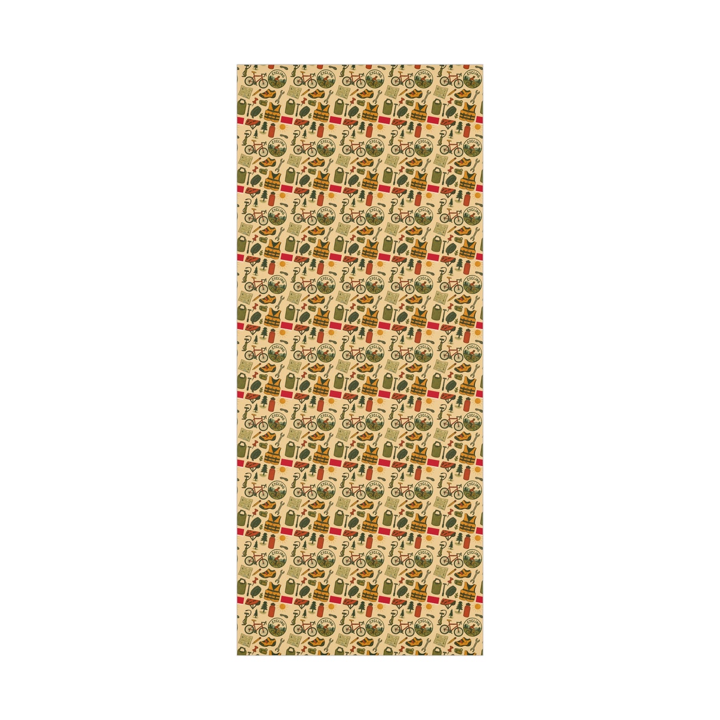 Eco-Friendly Bicycling-Themed Gift Wrap Paper