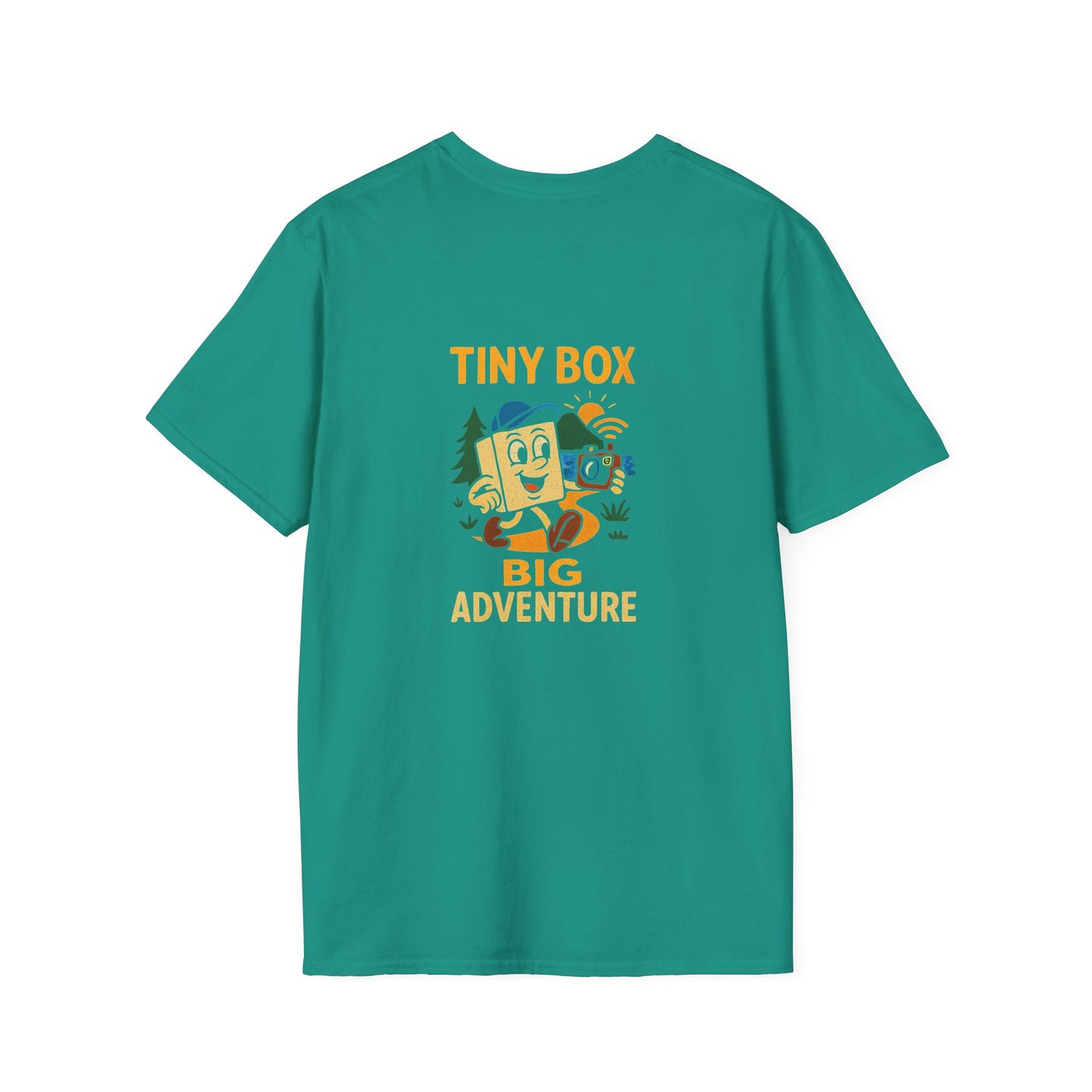Unisex T-Shirt - Tiny Box, Big Adventure (2-sided graphic)